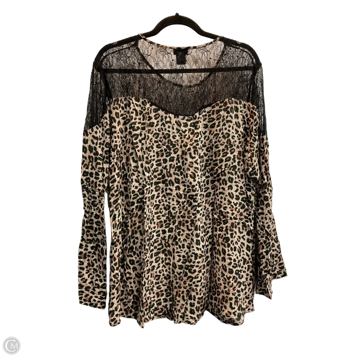 Top Long Sleeve By Torrid In Animal Print, Size: 4x