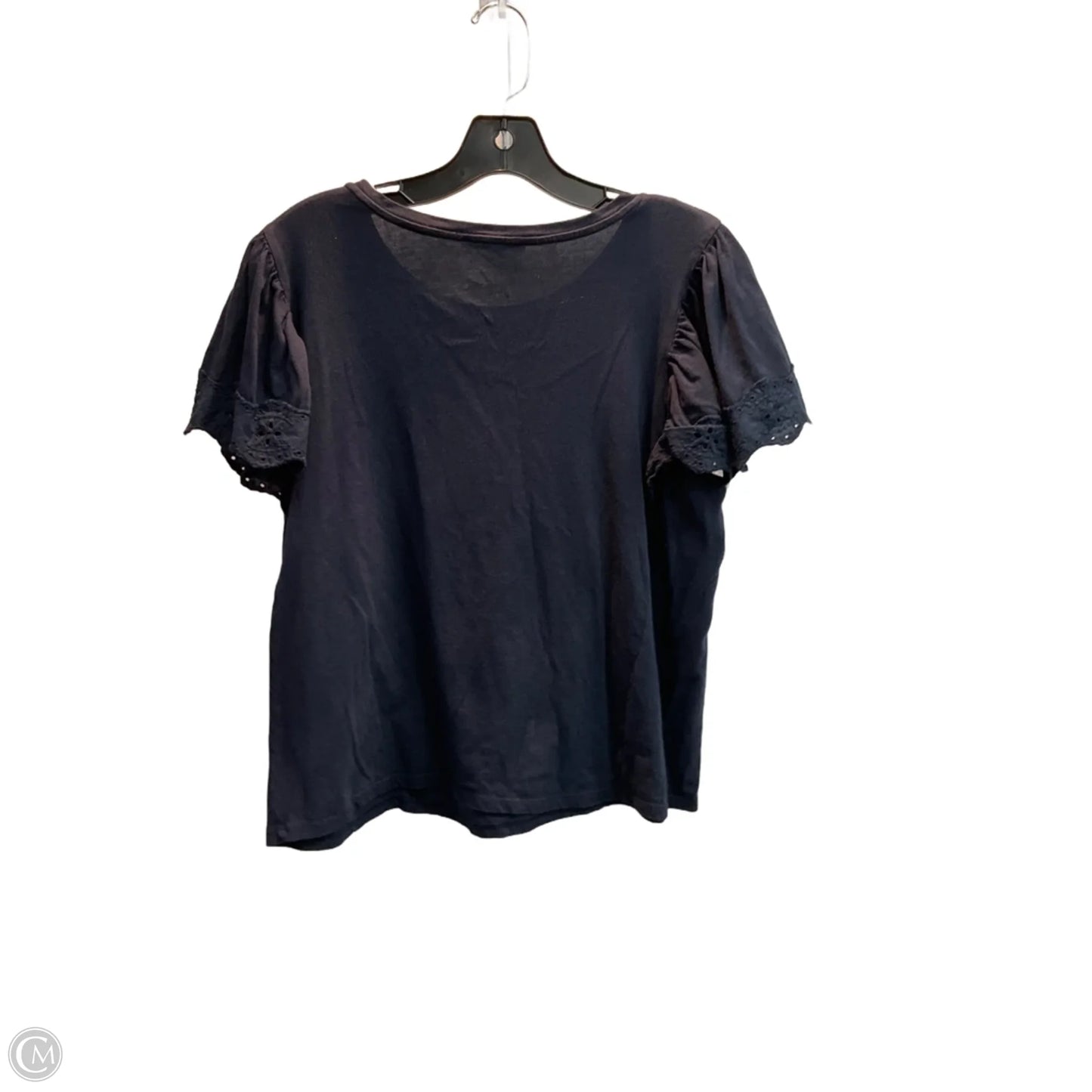 Top Short Sleeve By T Tahari In Navy, Size: Xl