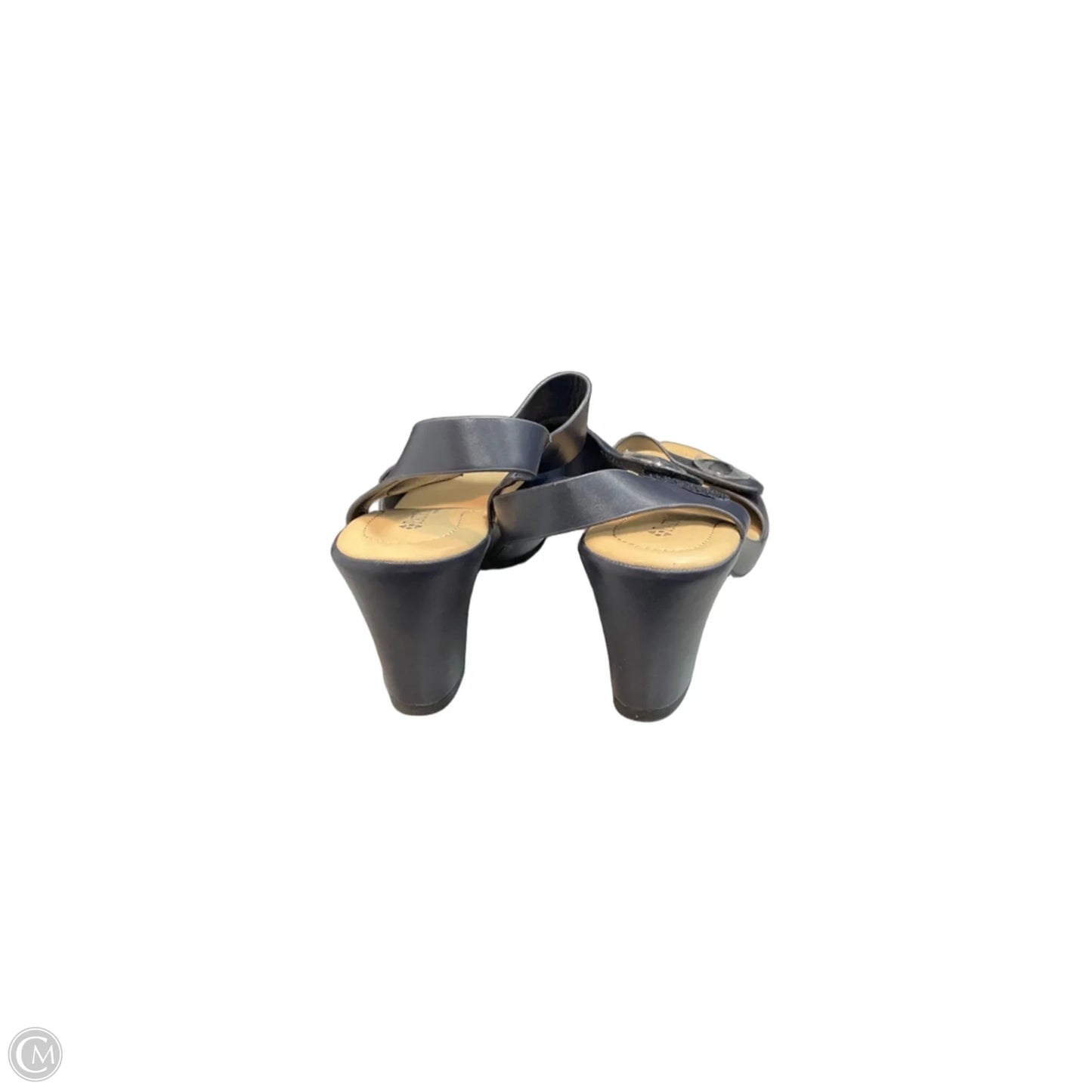 Sandals Heels Block By Spring Step In Navy, Size: 10