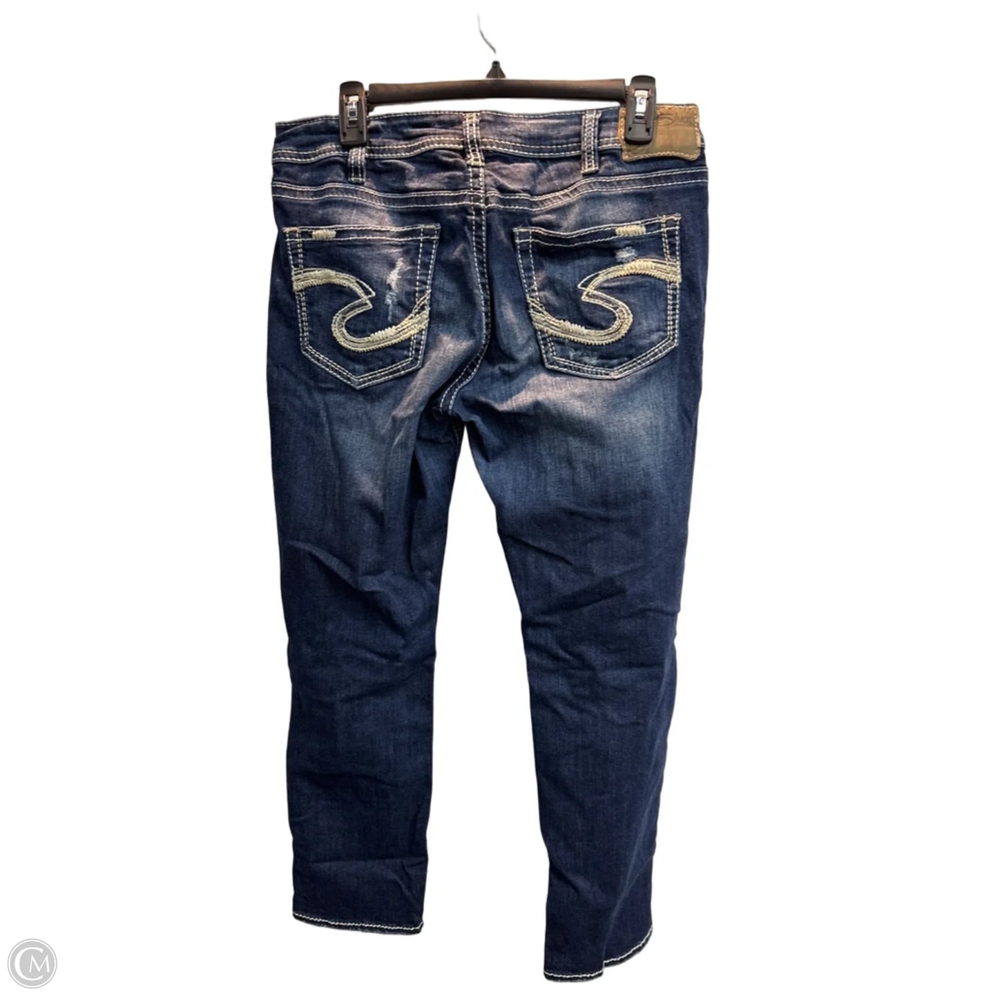 Jeans Boyfriend By Silver In Blue, Size: 10