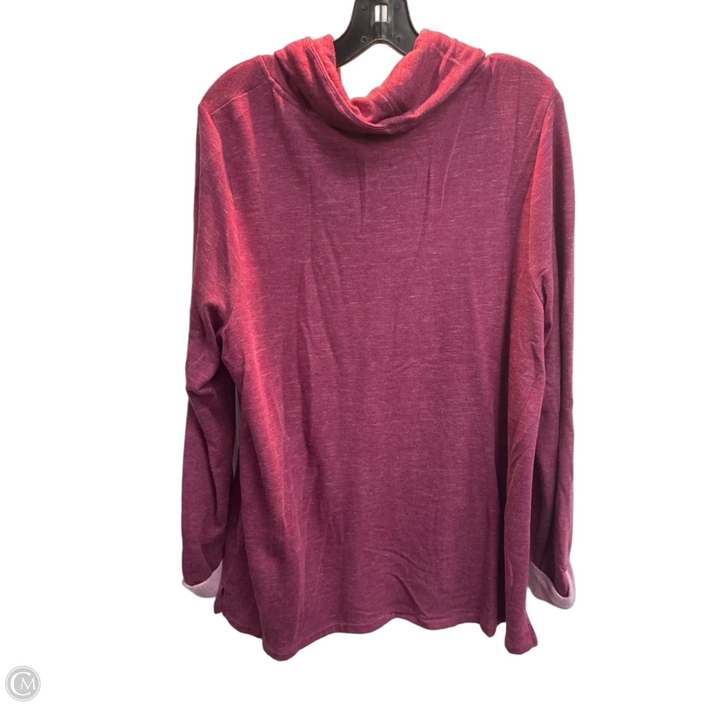 Sweatshirt Collar By Chicos In Maroon, Size: Xl