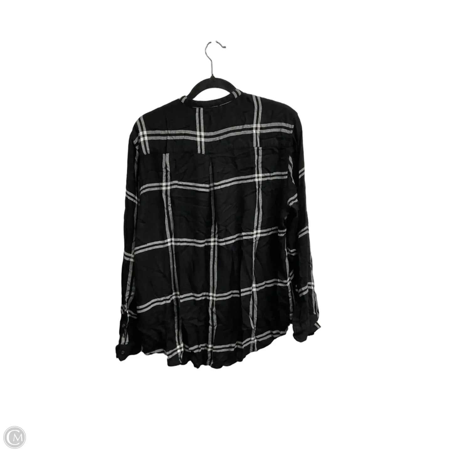 Top Long Sleeve By Lucky Brand In Black & White, Size: Xl