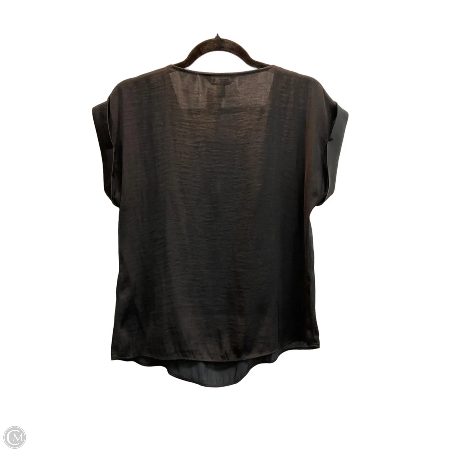 Blouse Short Sleeve By Nine West In Black, Size: Xs