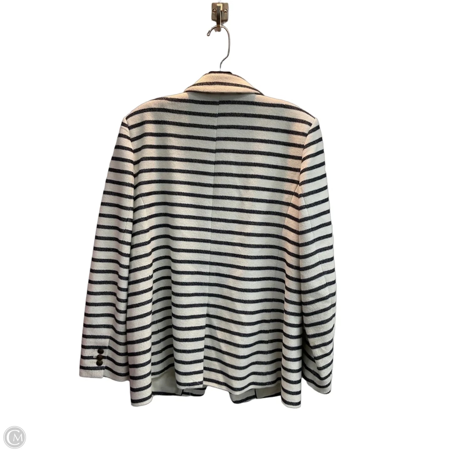 Blazer By Loft In Striped Pattern, Size: L