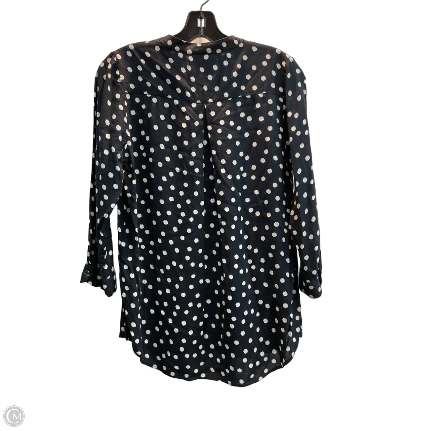 Top Long Sleeve By Maeve In Polkadot Pattern, Size: M