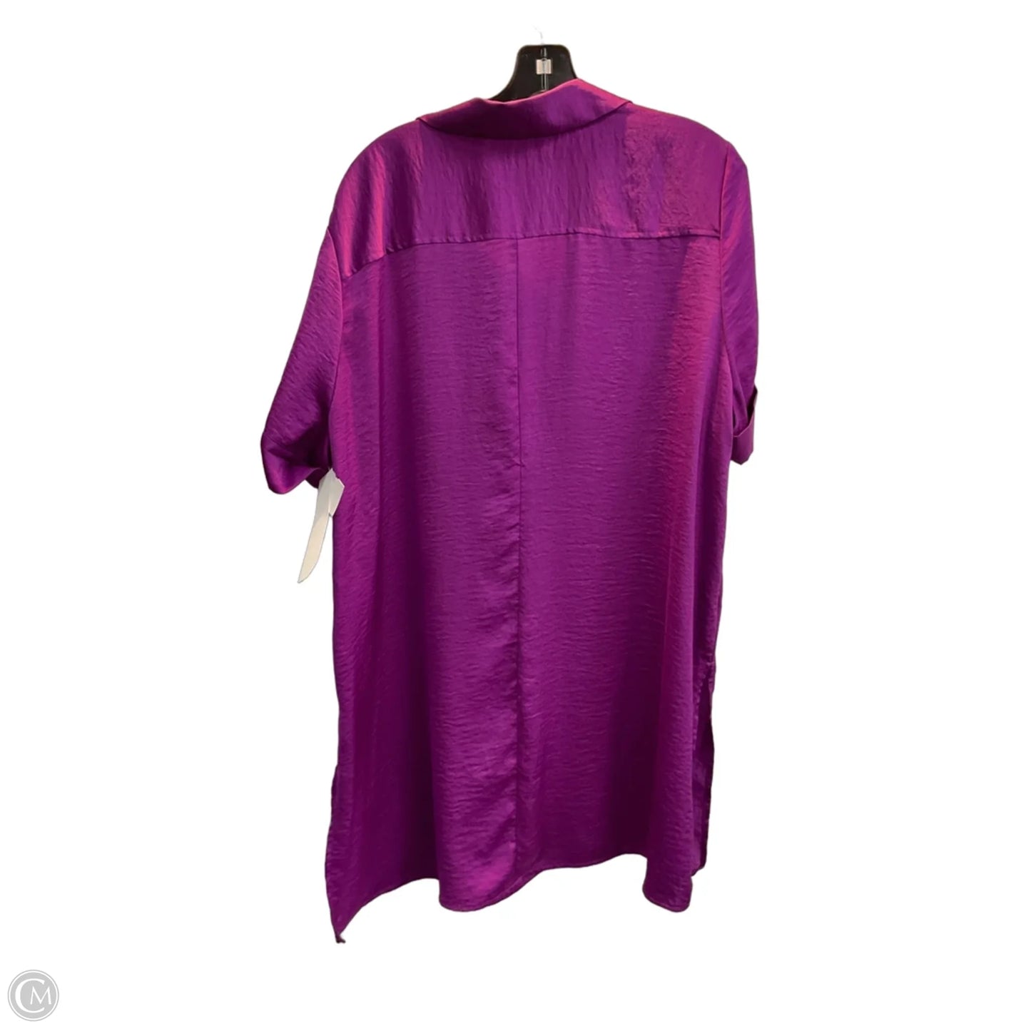 Blouse Short Sleeve By Chicos In Purple, Size: Xlp