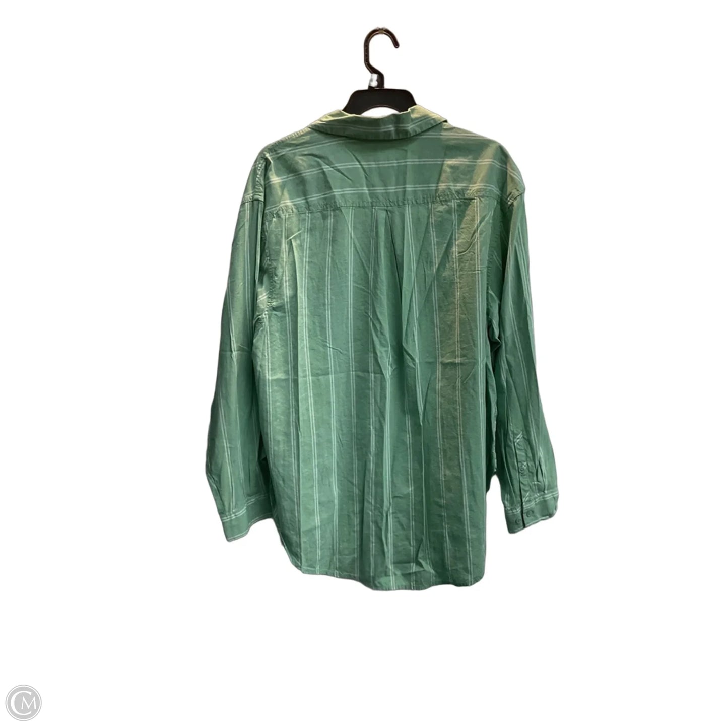 Top Long Sleeve By Ava & Viv In Green, Size: Xxl