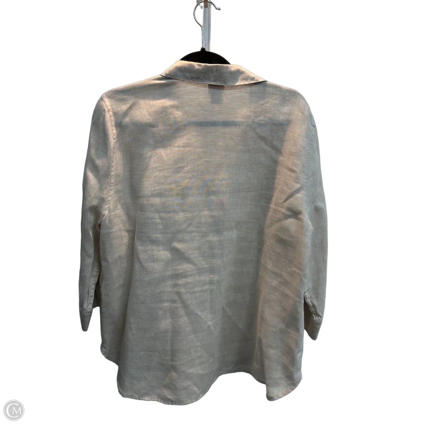 Top 3/4 Sleeve By Chicos In Tan, Size: L