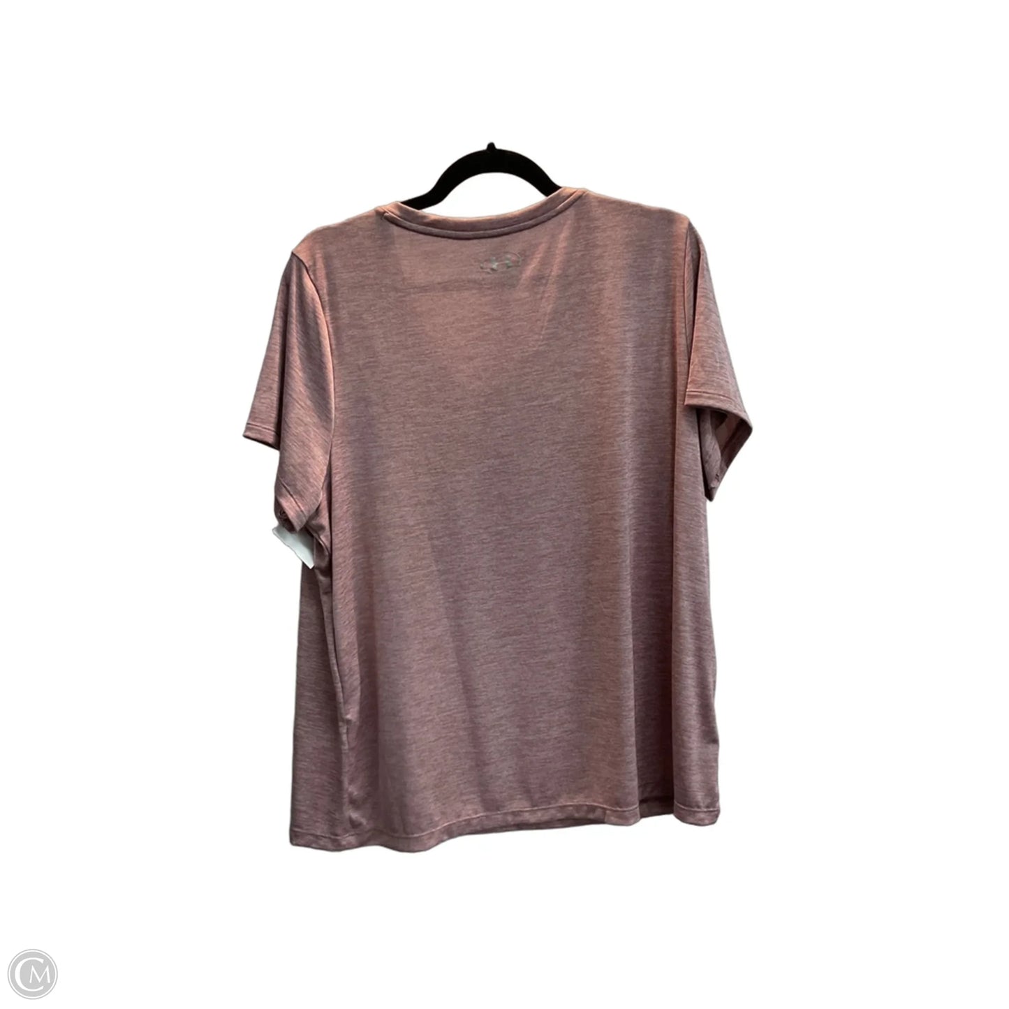 Athletic Top Short Sleeve By Under Armour In Mauve, Size: 1x
