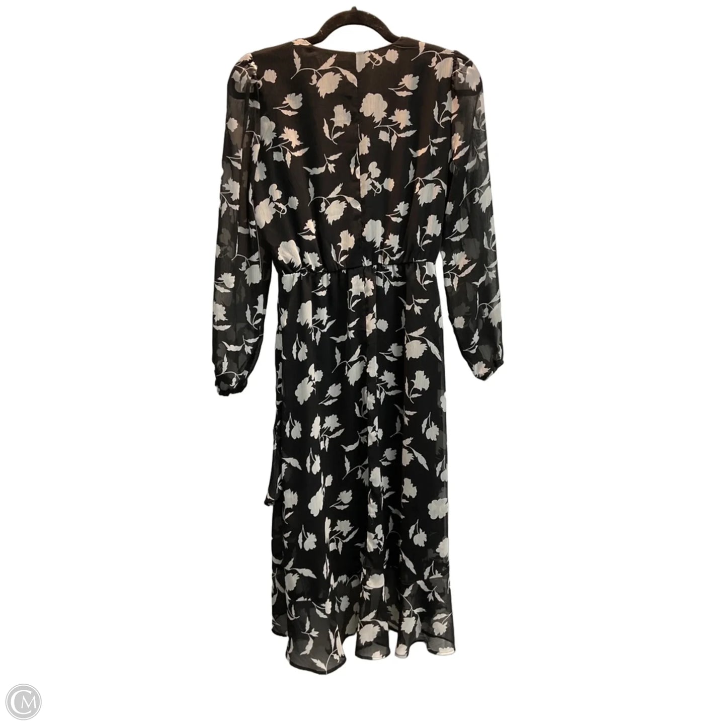 Dress Party Midi By Banana Republic In Black & White, Size: Sp