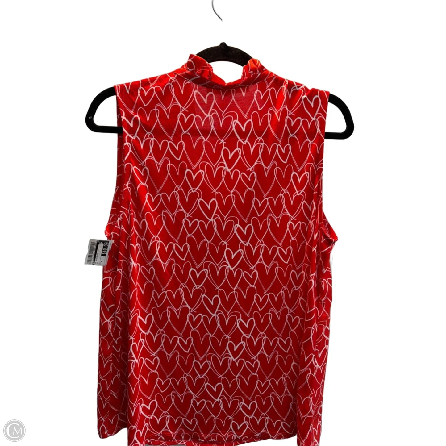 Top Sleeveless By Loft In Red, Size: M