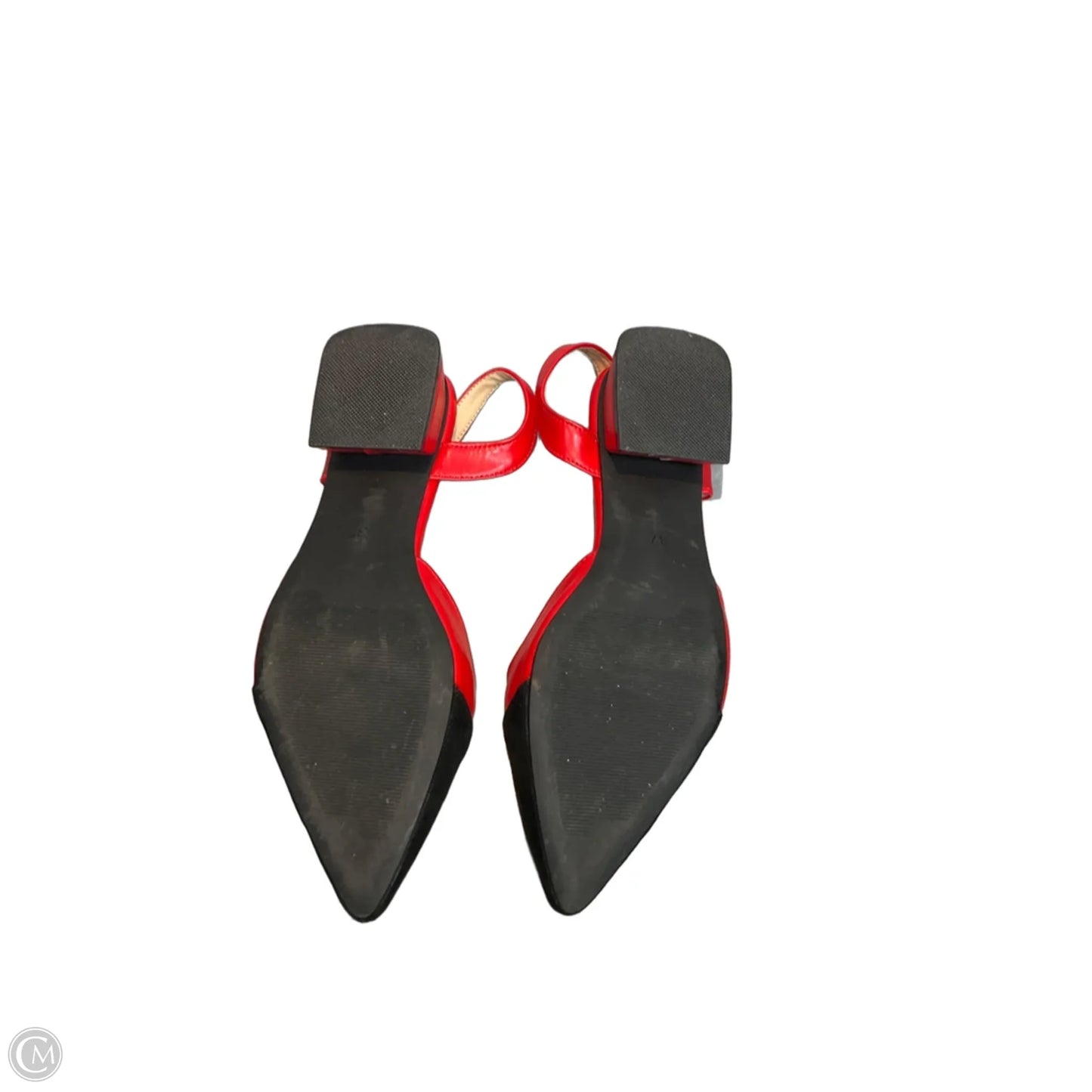 Shoes Flats By Clothes Mentor In Black & Red, Size: 6.5
