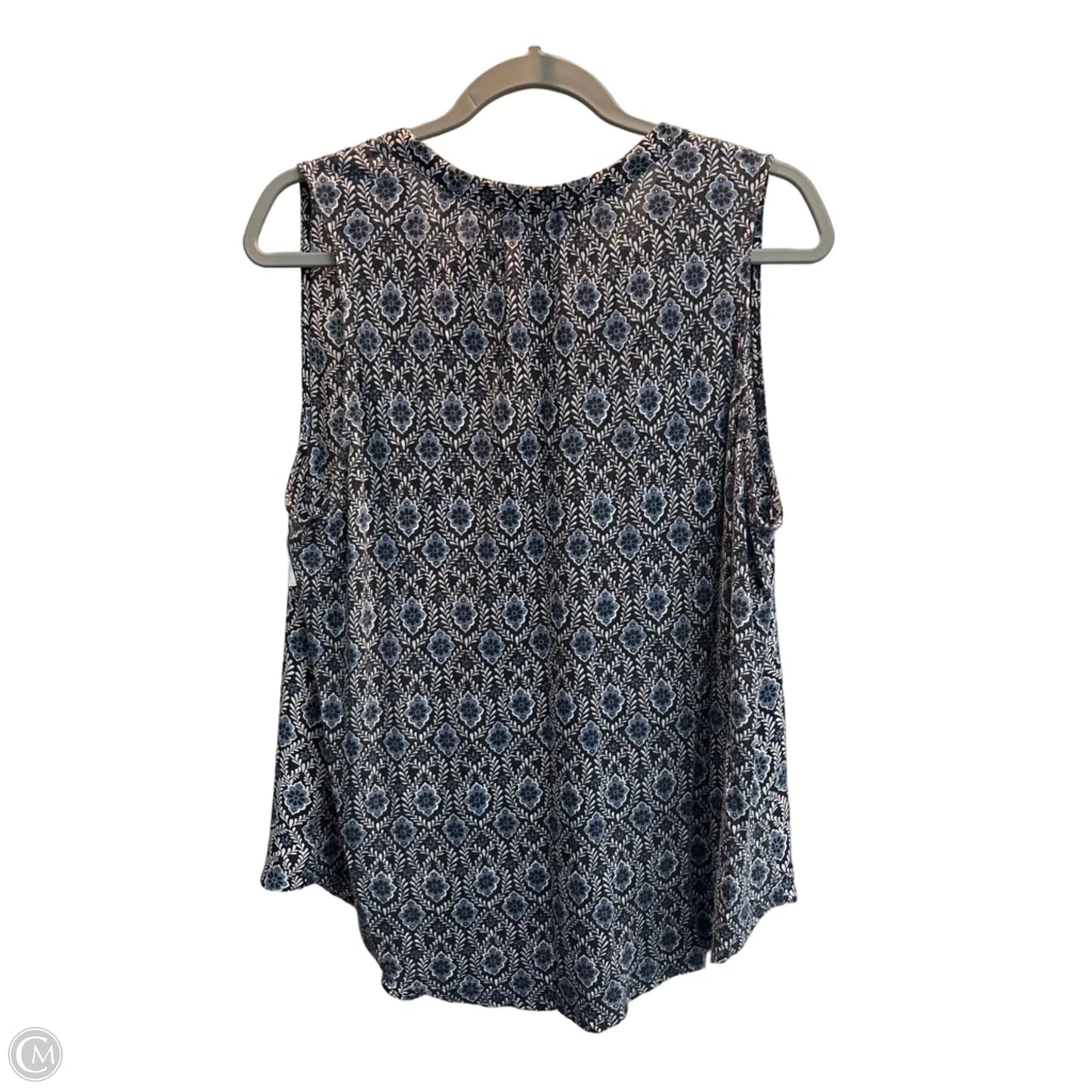 Top Sleeveless By Loft In Blue, Size: L