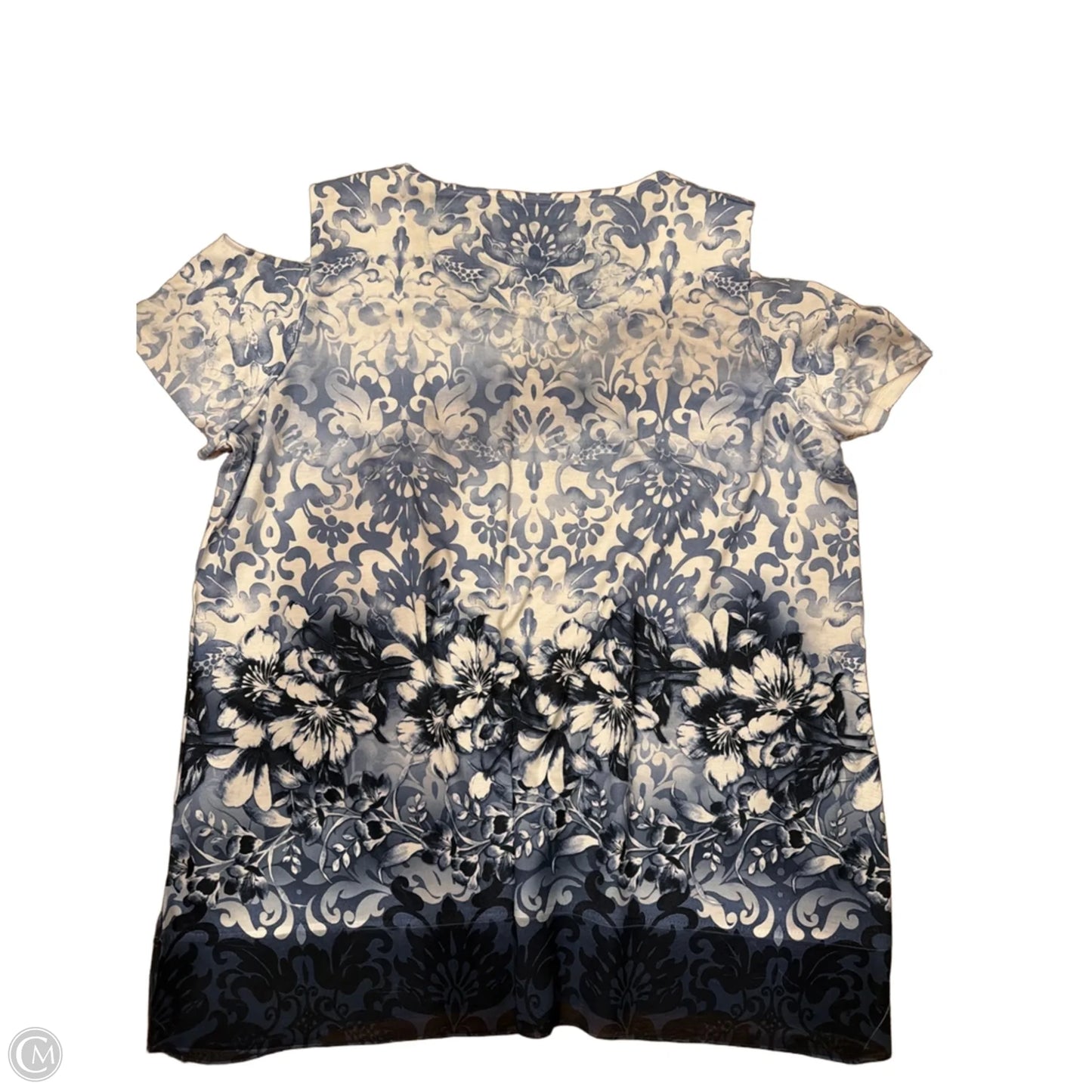Top Short Sleeve By Jm Collections In Blue, Size: Xl