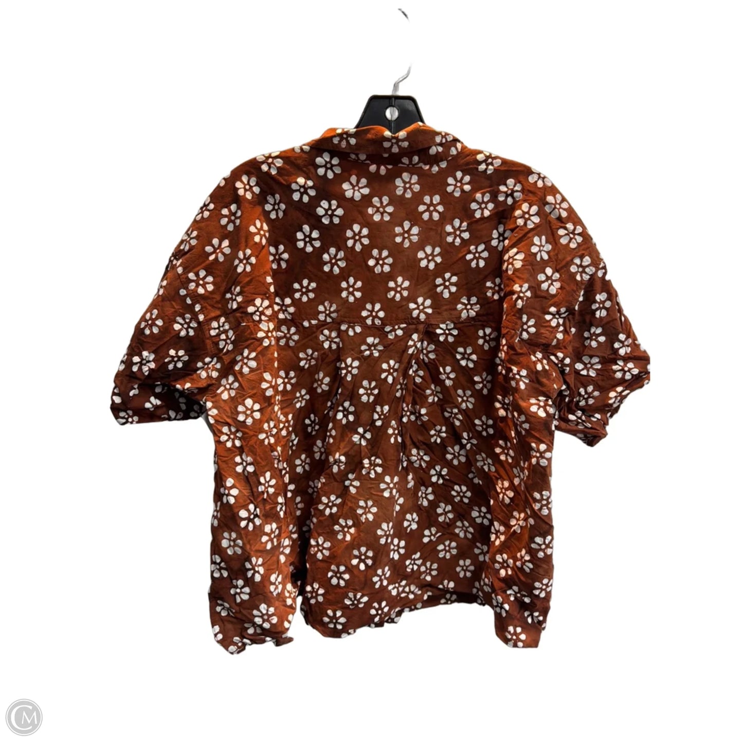Top Short Sleeve By Madewell In Floral Print, Size: L