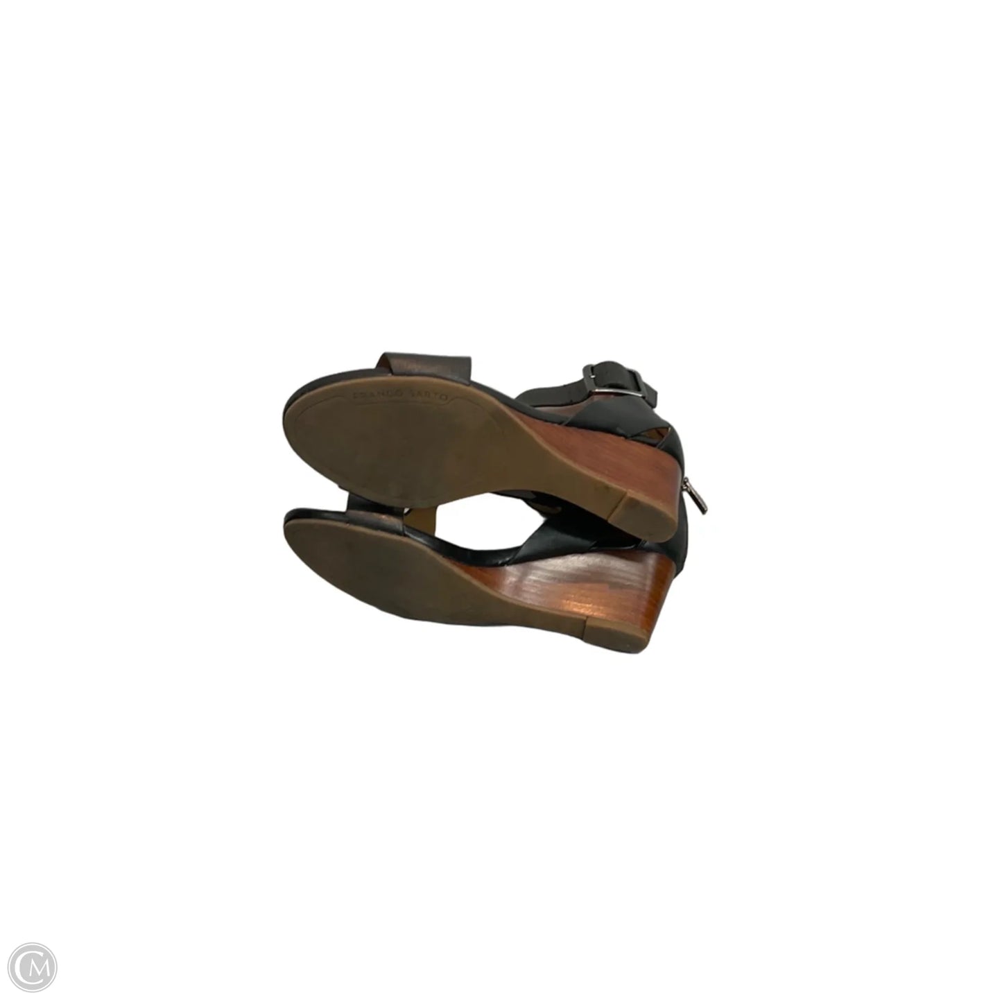 Sandals Heels Wedge By Franco Sarto In Black, Size: 8