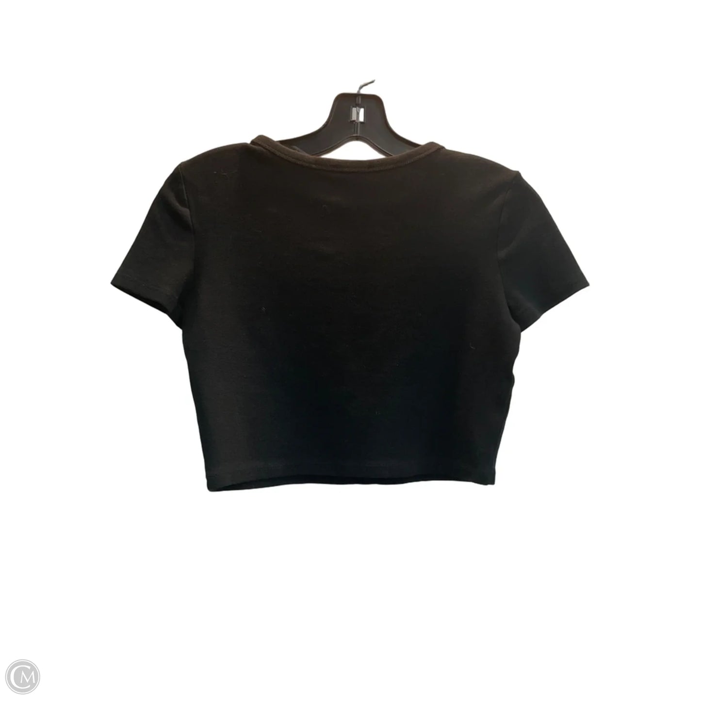 Top Short Sleeve Basic By Zara In Black, Size: M