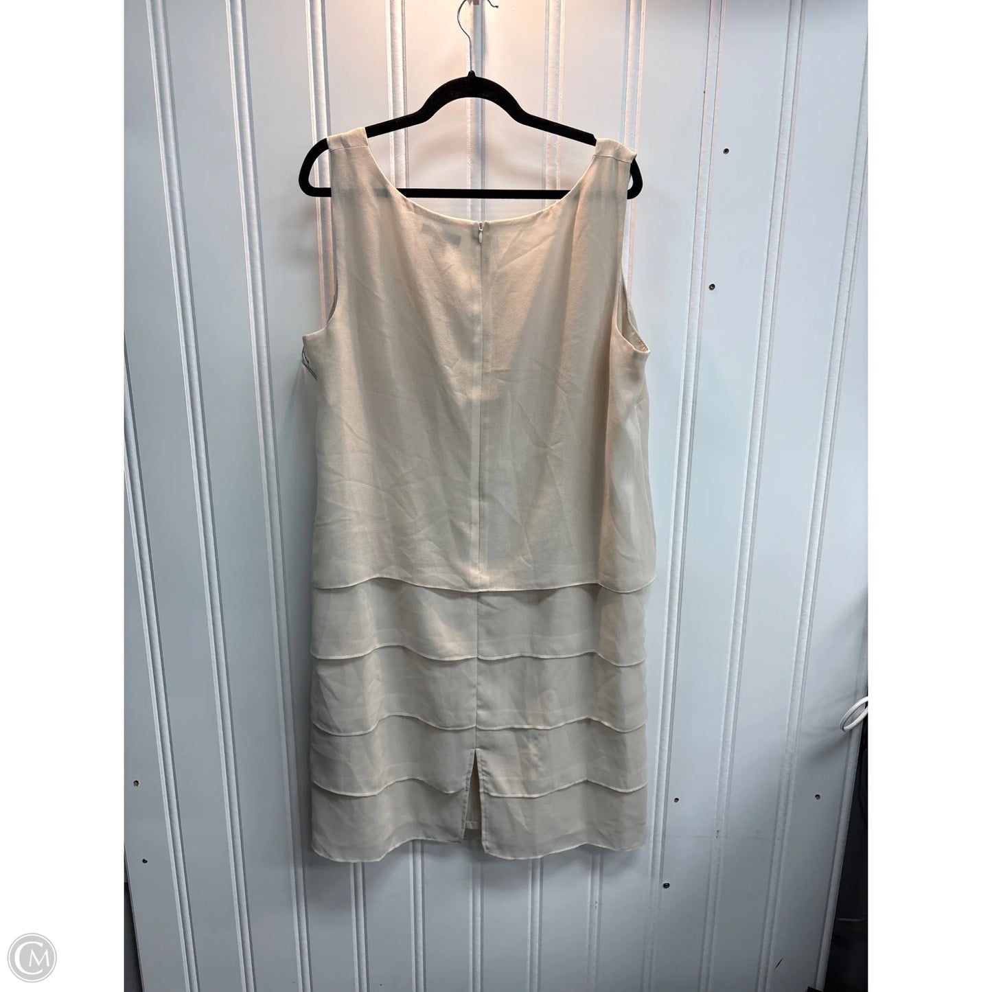 Dress Party Midi By Clothes Mentor In Taupe, Size: 1x