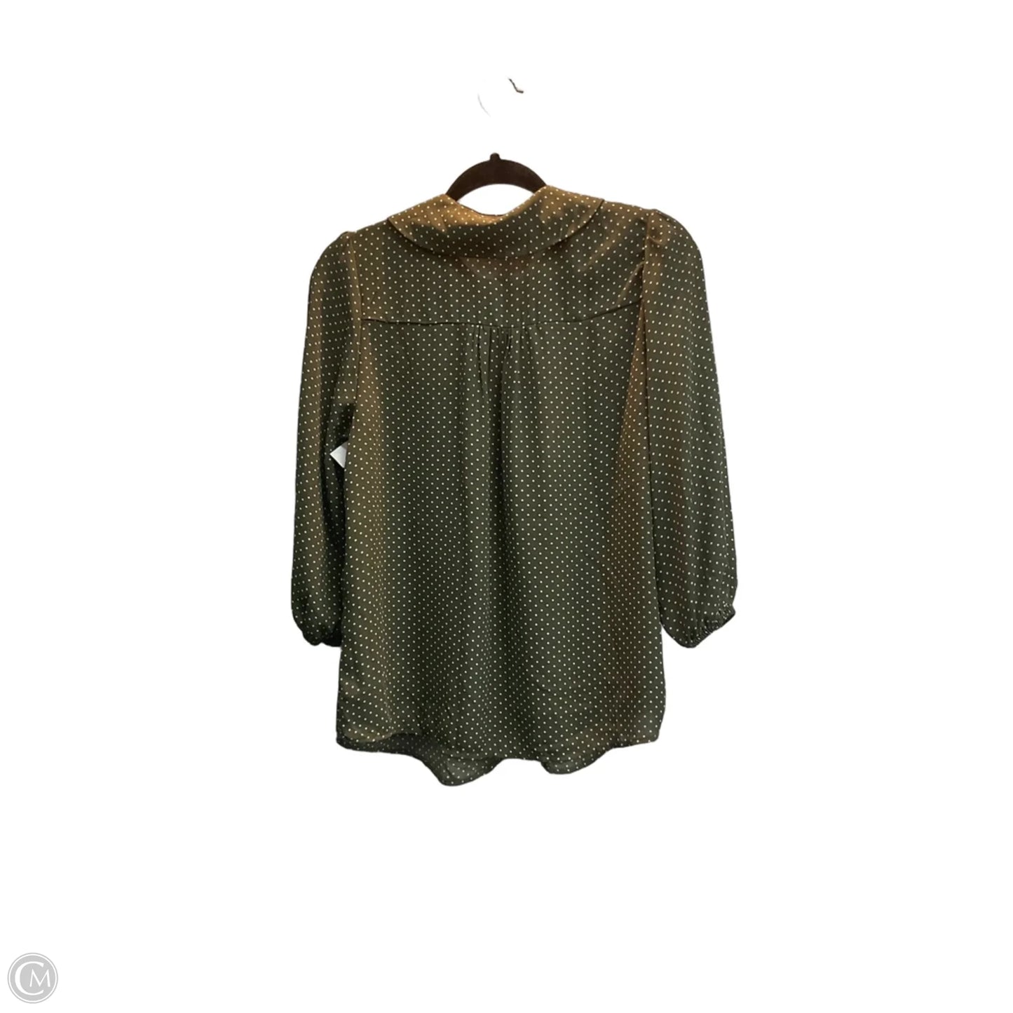 Blouse Short Sleeve By Clothes Mentor In Polkadot Pattern, Size: M