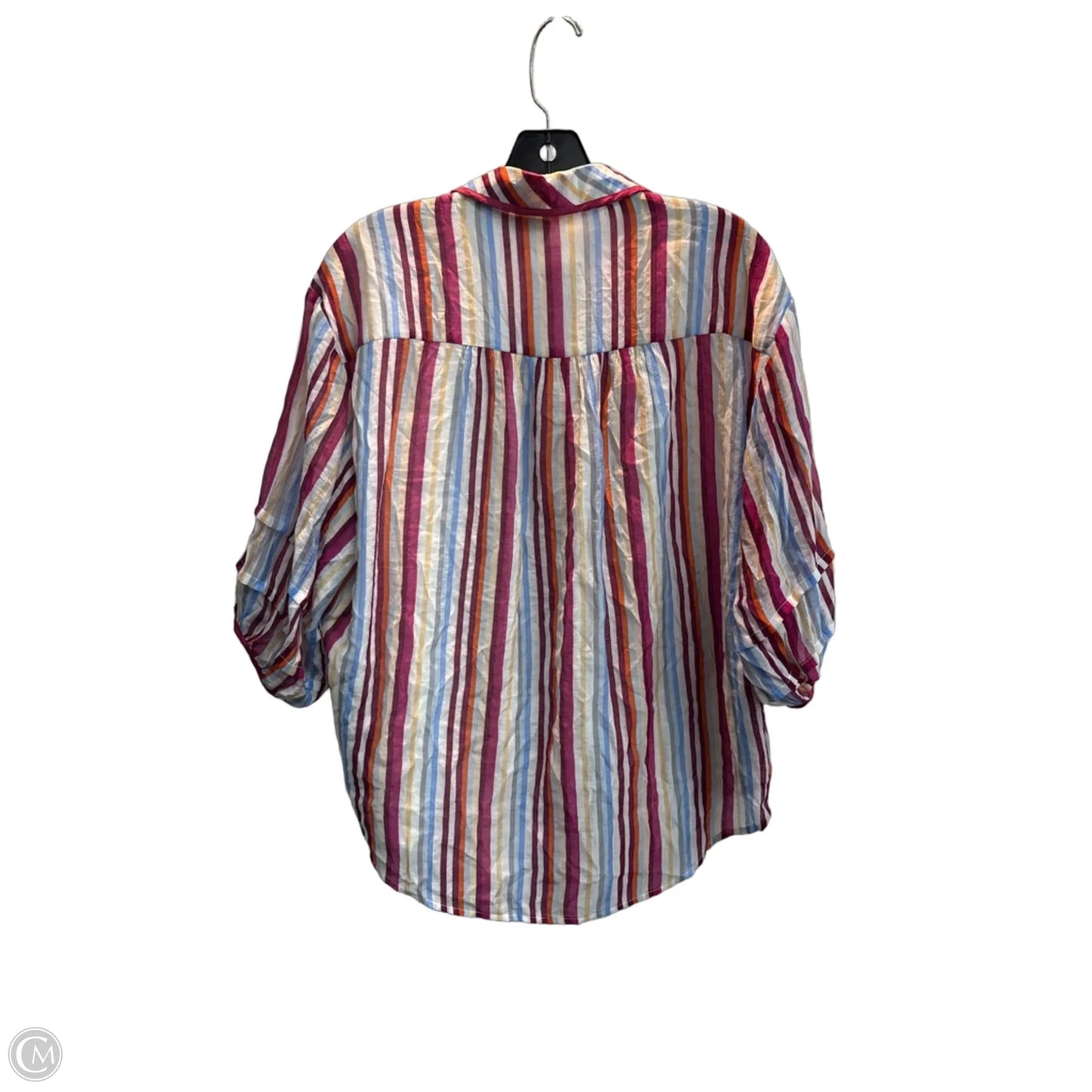 Top Short Sleeve By Jodifl In Striped Pattern, Size: L