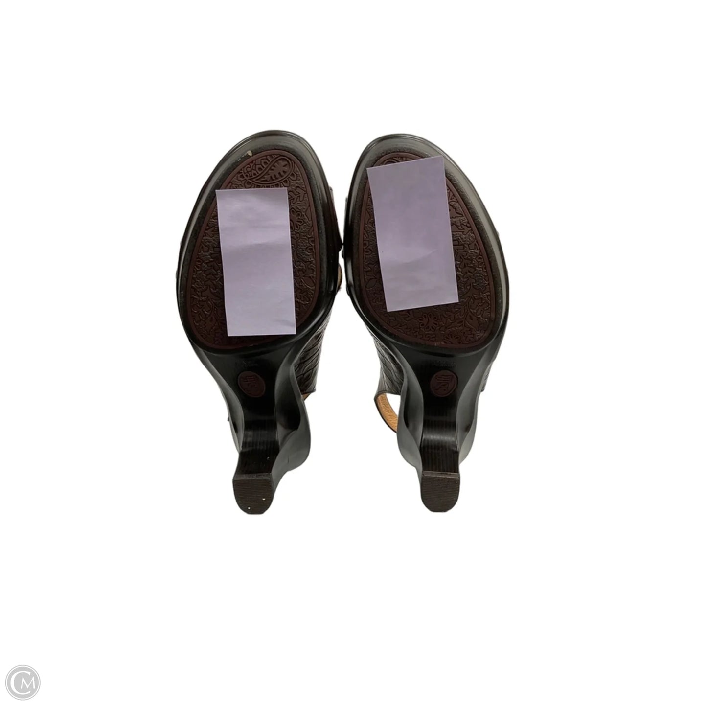 Sandals Heels Block By Sofft In Brown, Size: 9.5