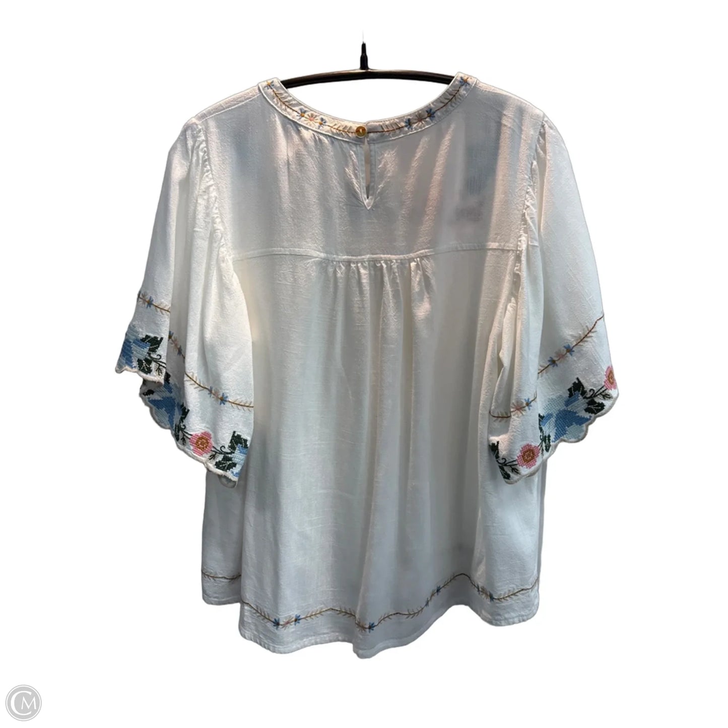 Top Short Sleeve By Solitaire In Floral Print, Size: Xl