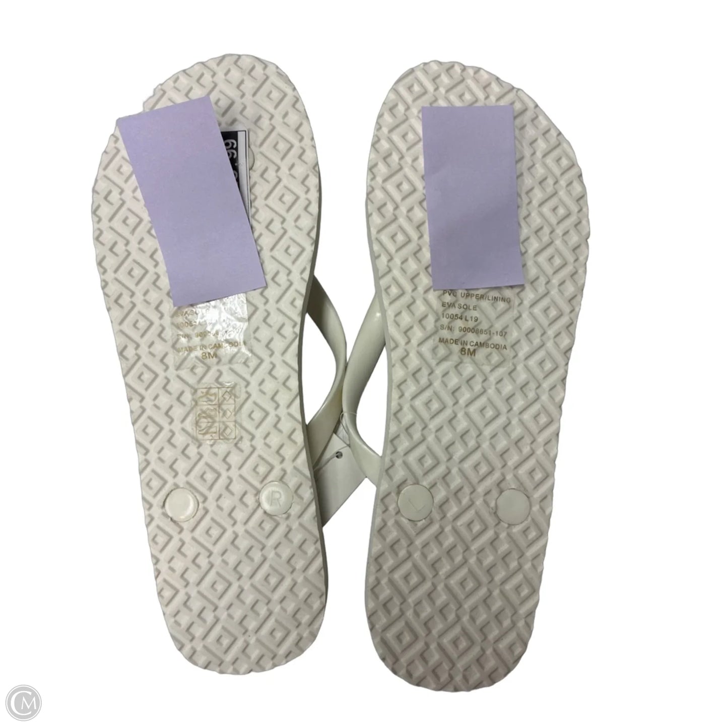 Sandals Designer By Tory Burch In Black & White, Size: 8