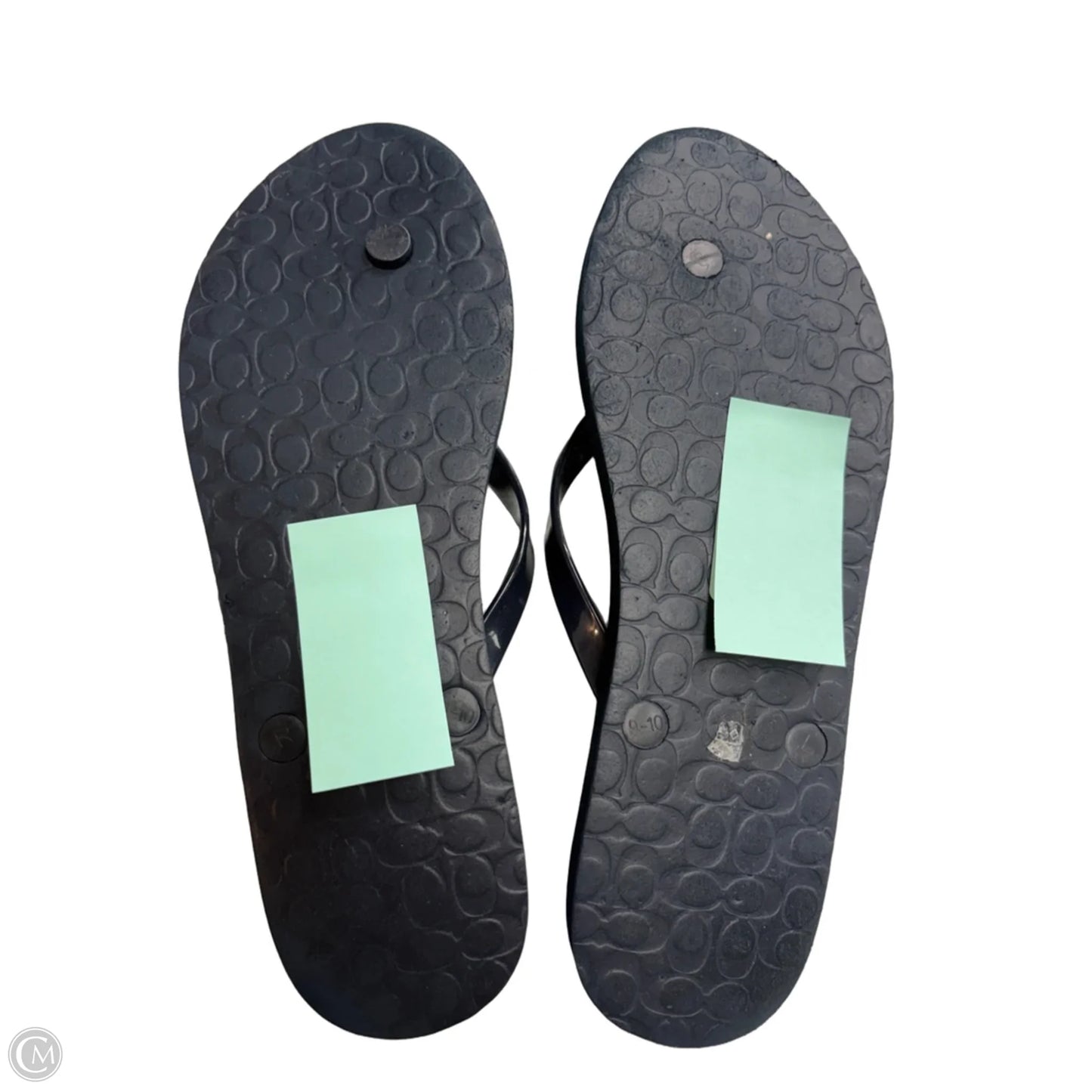 Sandals Designer By Coach In Navy, Size: 10