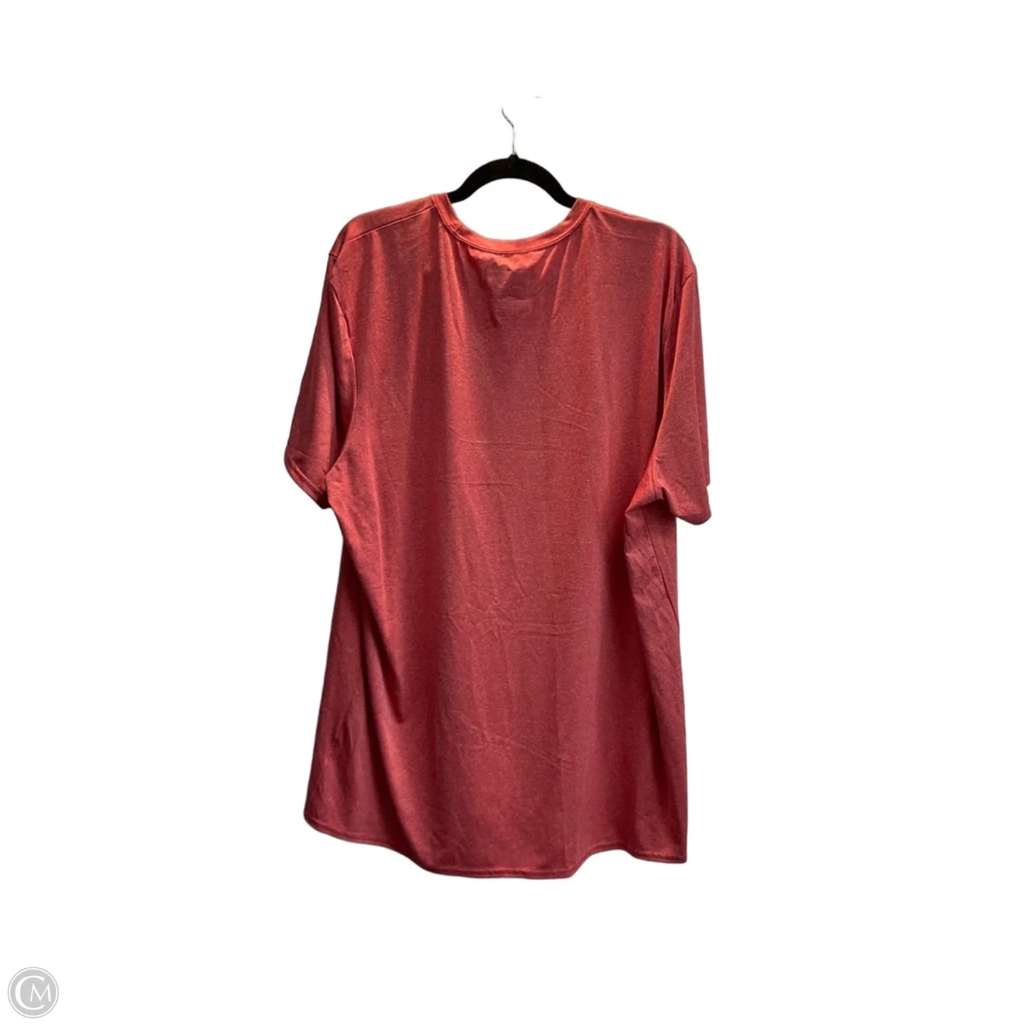 Athletic Top Short Sleeve By Nfl In Red, Size: 2x