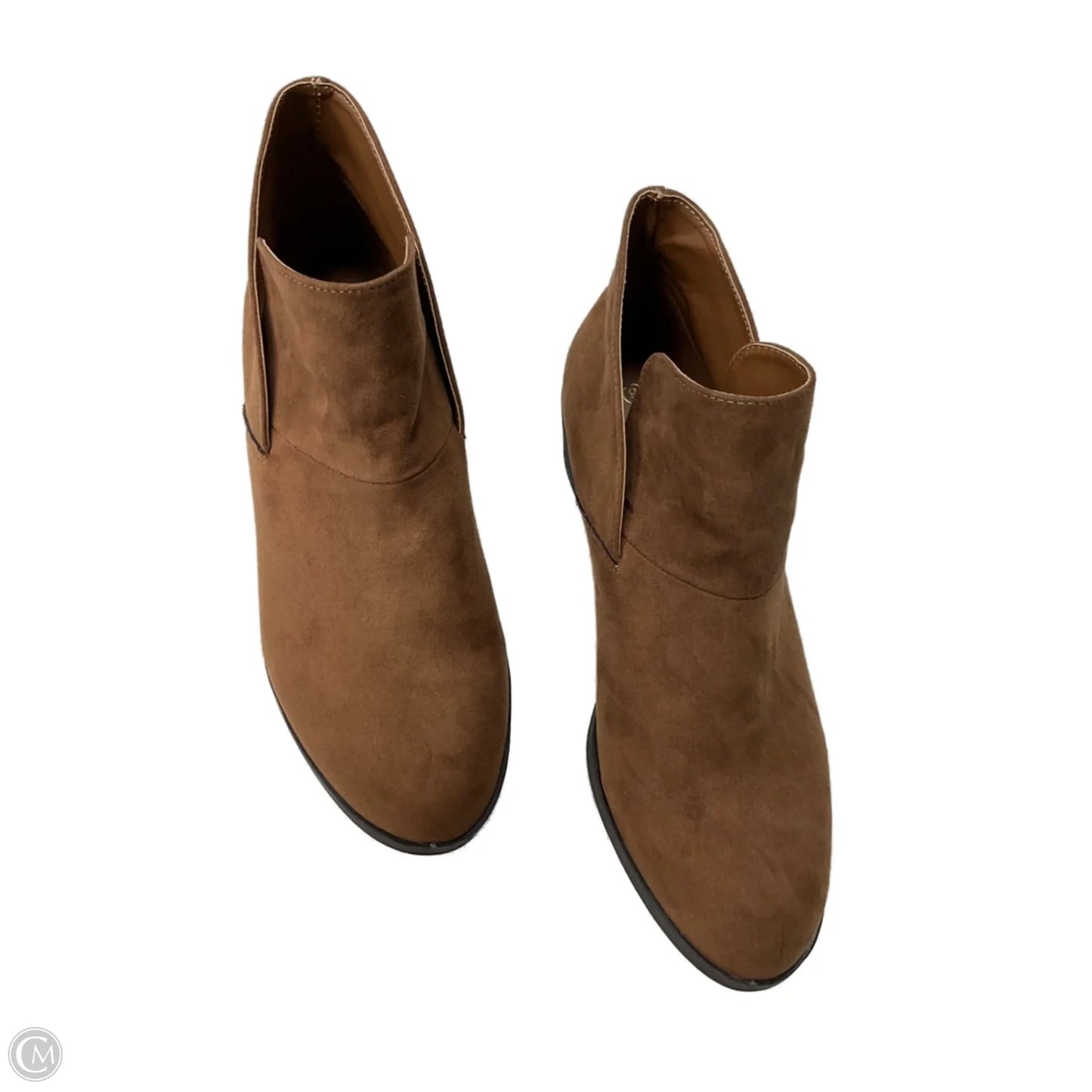 Boots Ankle Heels By Rouge In Brown, Size: 9