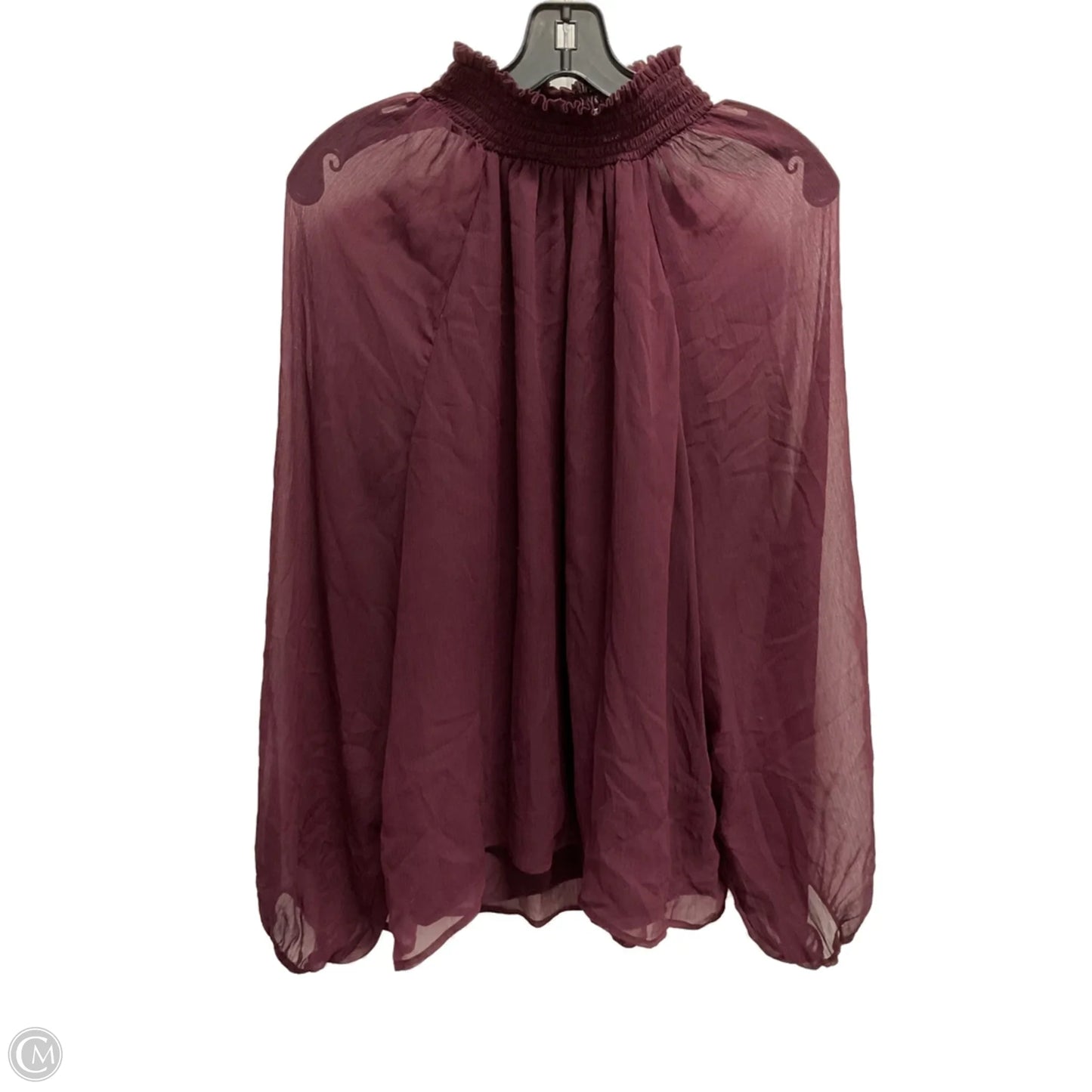 Top Long Sleeve By Joie In Maroon, Size: Xl
