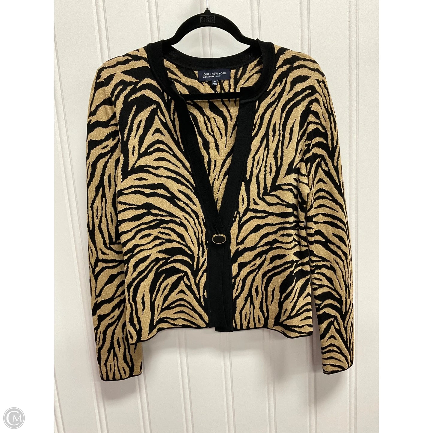 Cardigan By Jones New York In Black & Brown, Size: Mp
