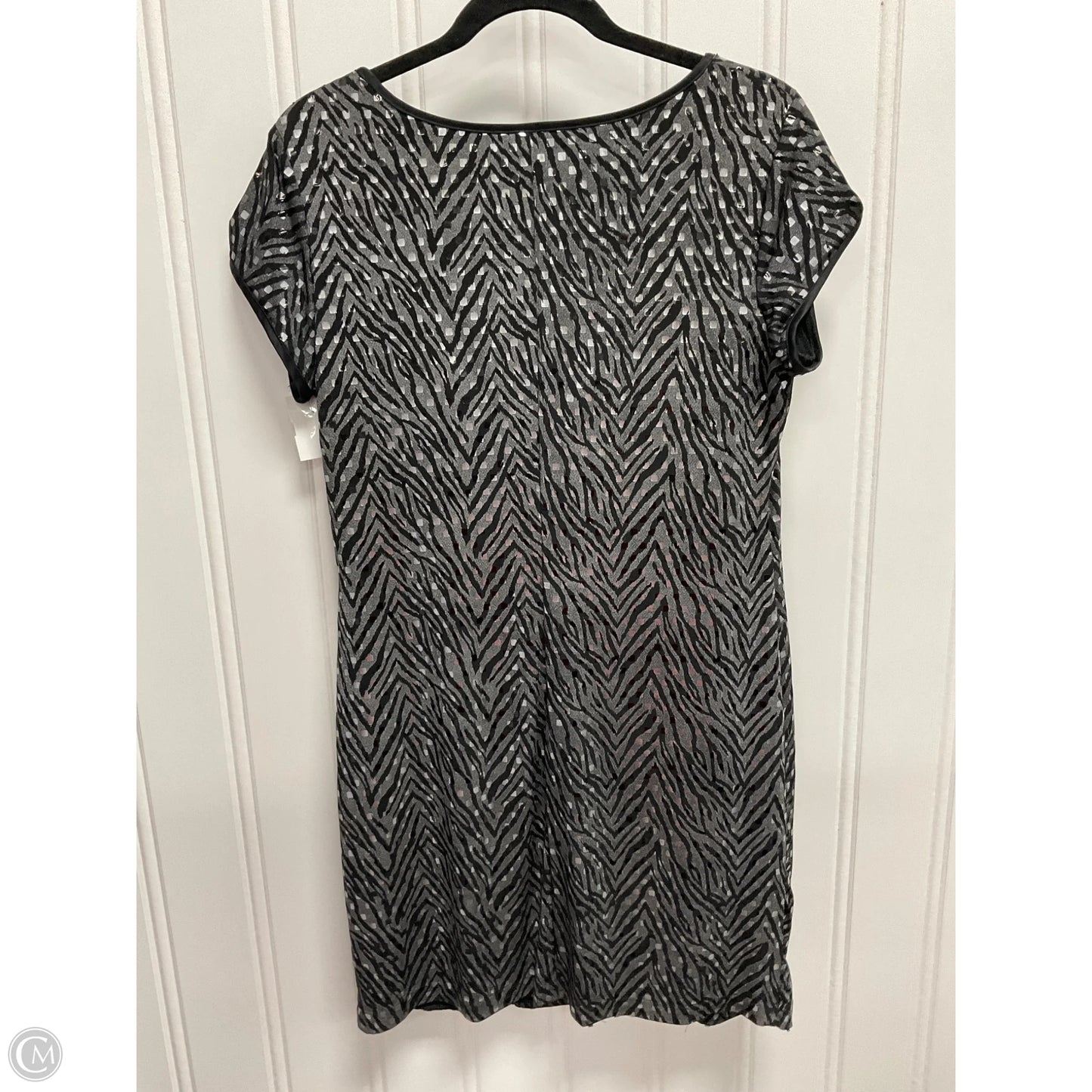 Dress Casual Midi By Dressbarn In Black & Grey, Size: 12