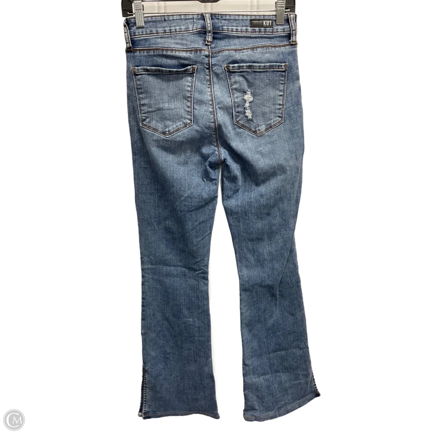 Jeans Flared By Kut In Blue Denim, Size: 0