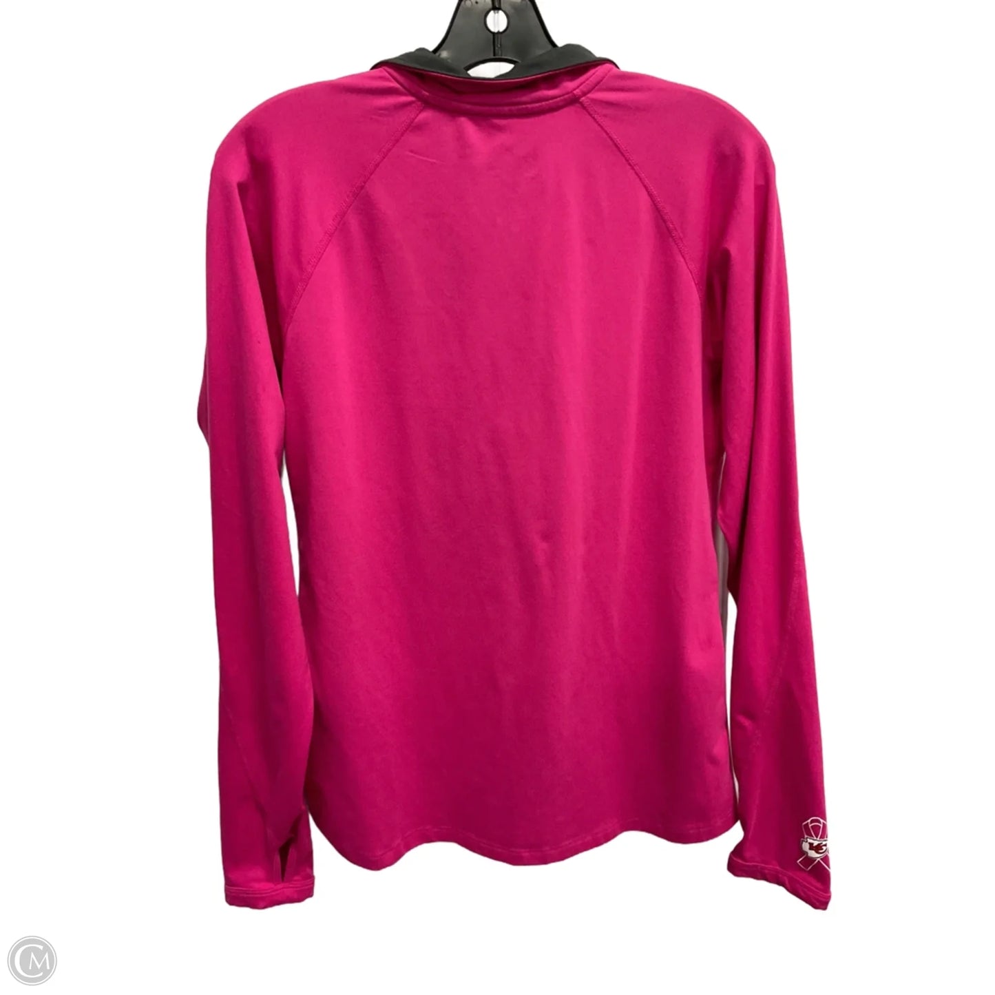 Athletic Top Long Sleeve Collar By Nfl In Pink, Size: M