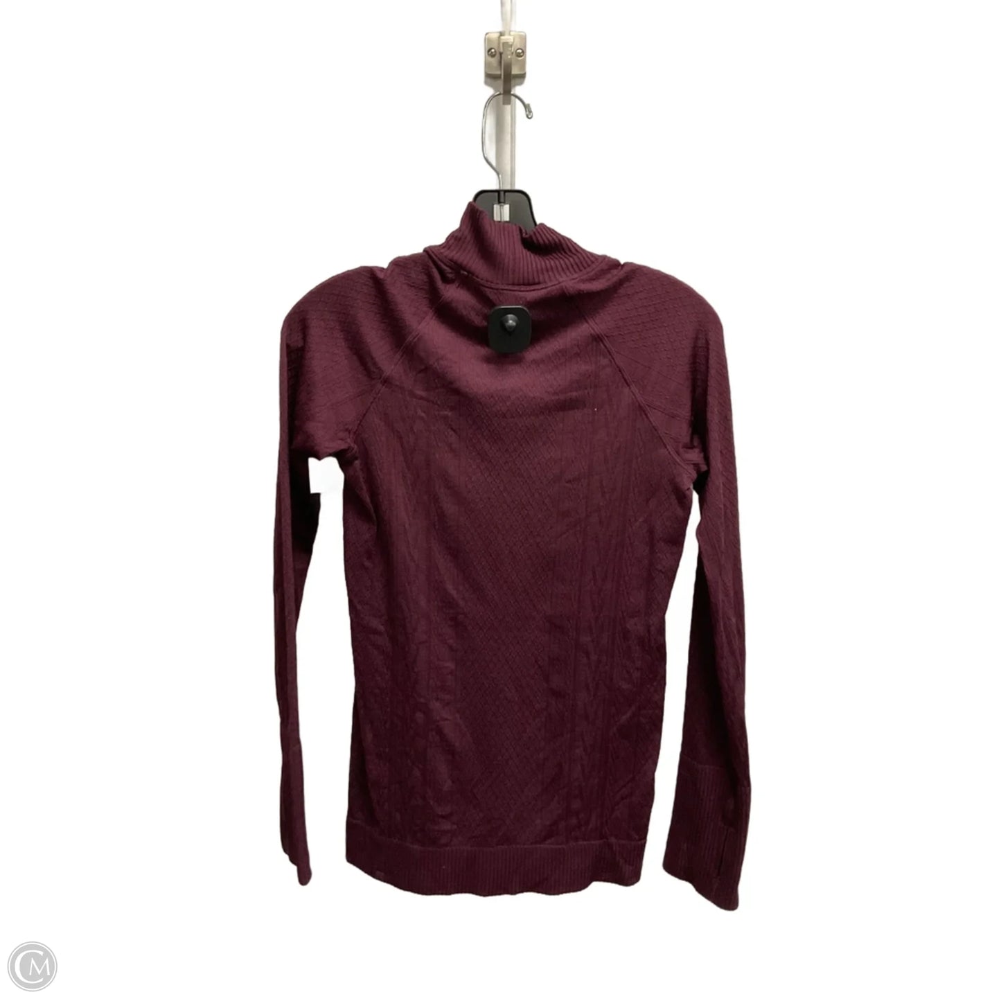 Athletic Top Long Sleeve Collar By Lululemon In Maroon, Size: 4