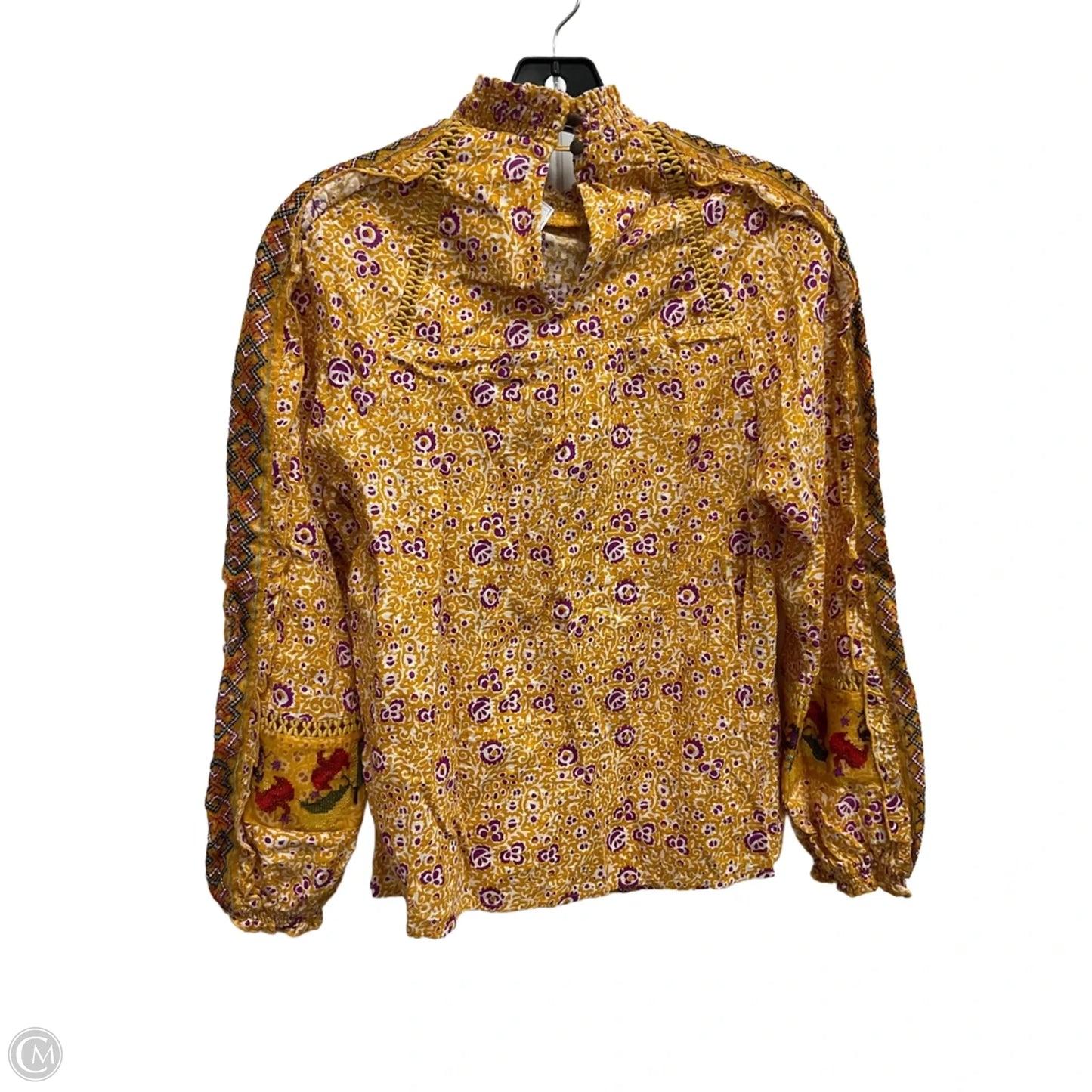 Top Long Sleeve By Maeve In Yellow, Size: Xxs