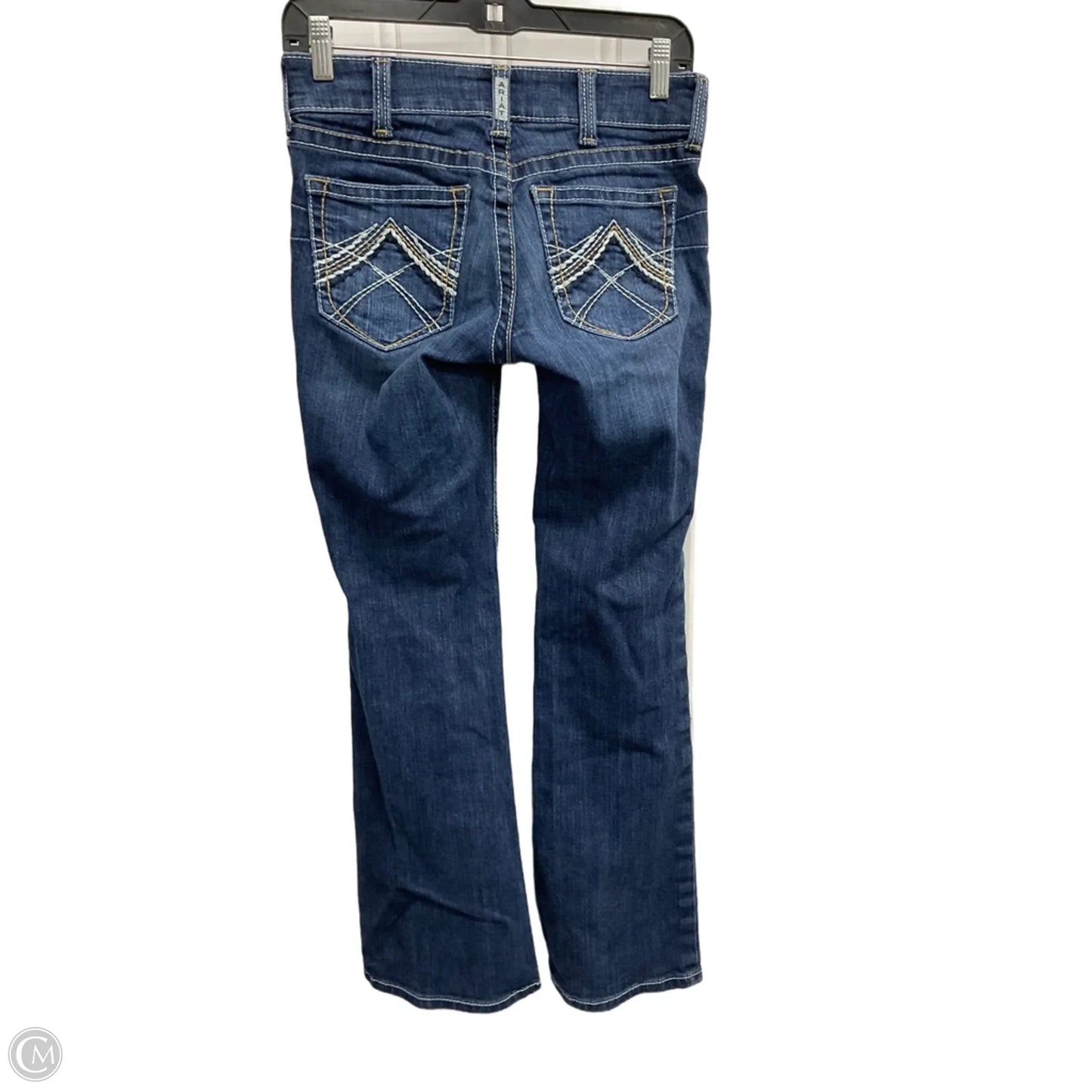 Jeans Boot Cut By Ariat In Blue Denim, Size: 2