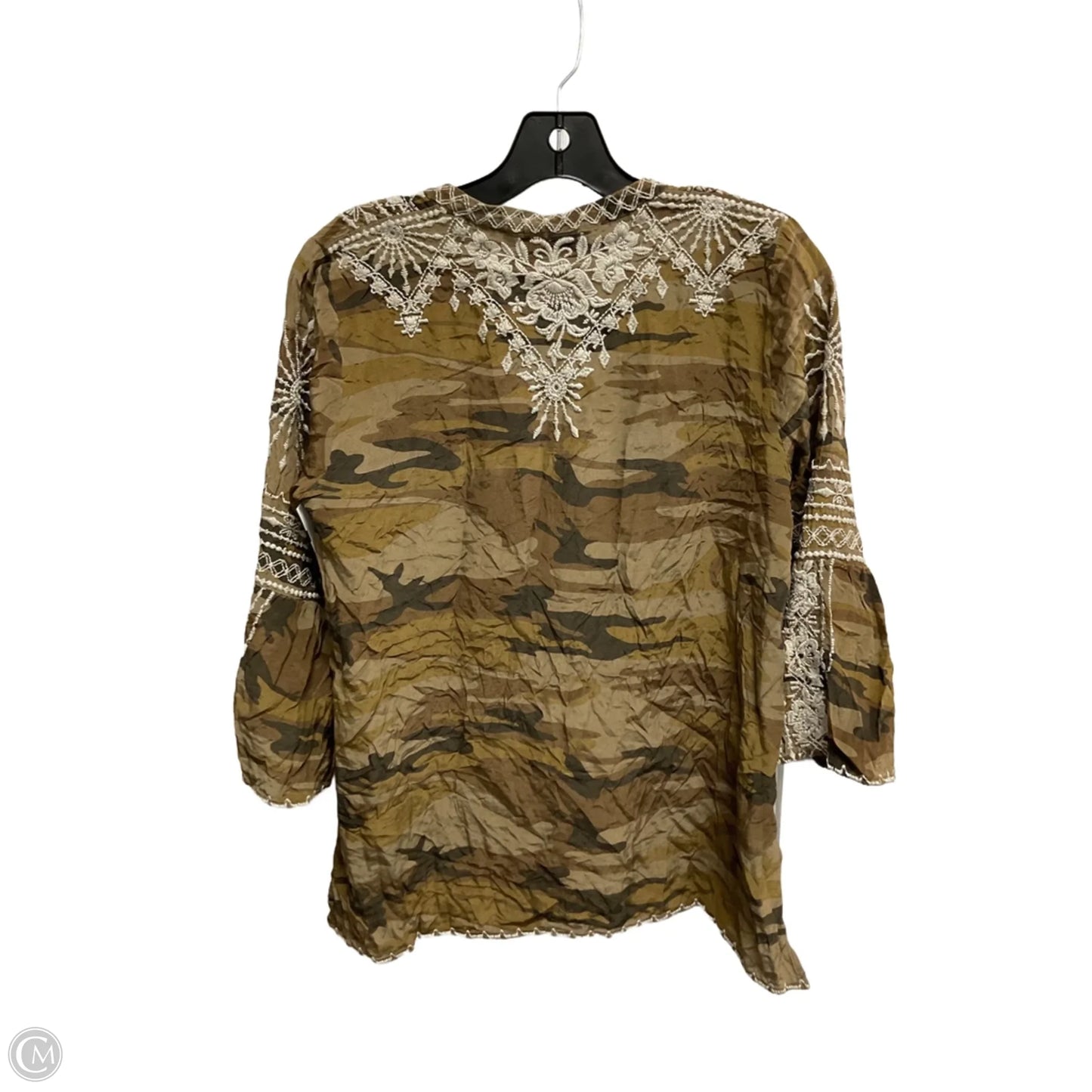 Top Long Sleeve By Johnny Was In Camouflage Print, Size: S