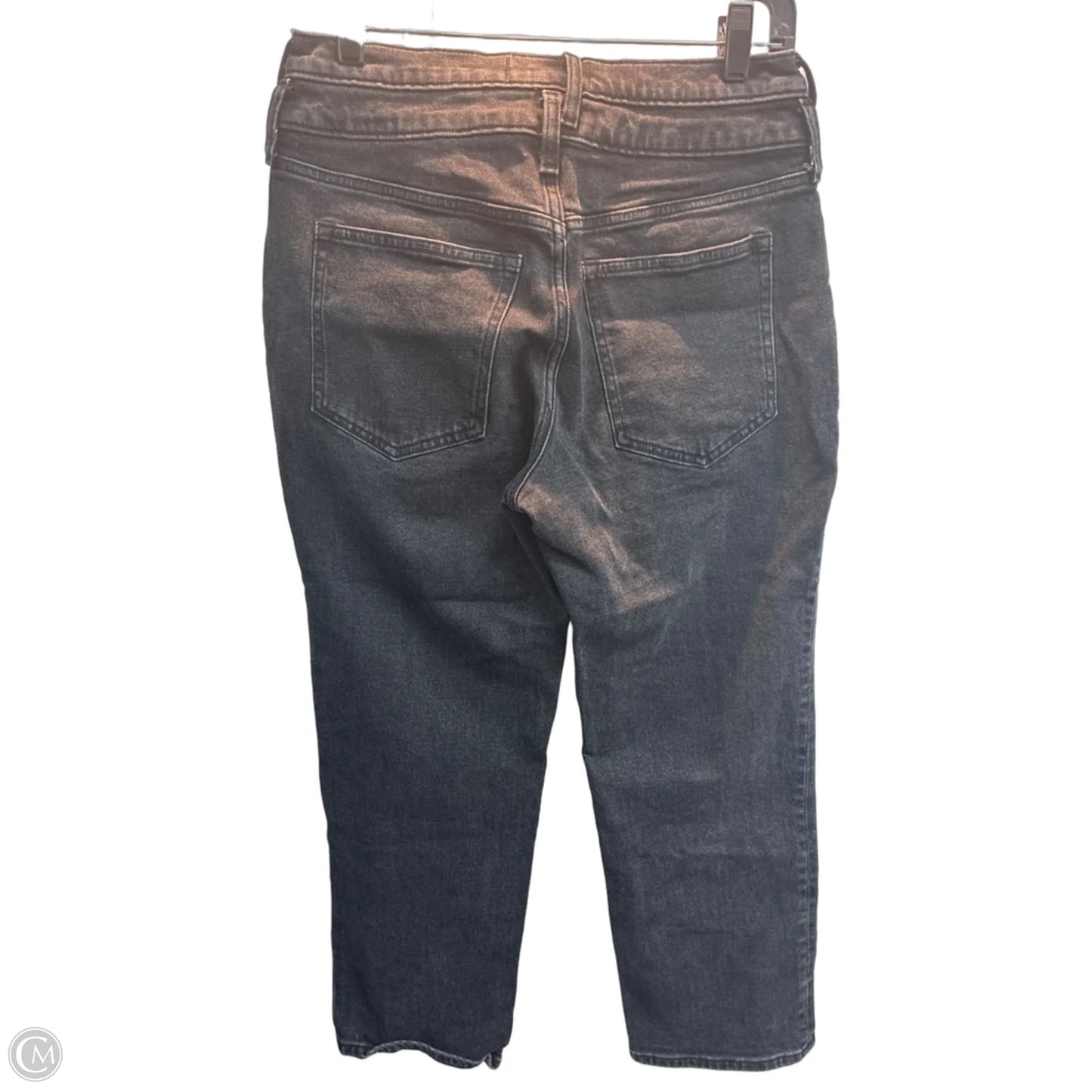 Jeans Straight By Abercrombie And Fitch In Black Denim, Size: 10p
