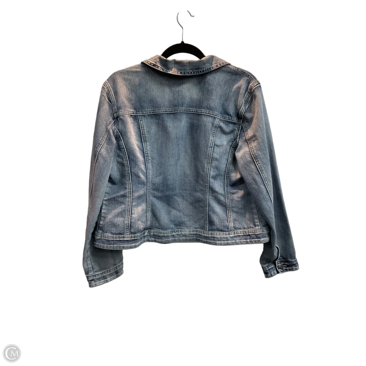 Jacket Denim By Baccini In Blue Denim, Size: L
