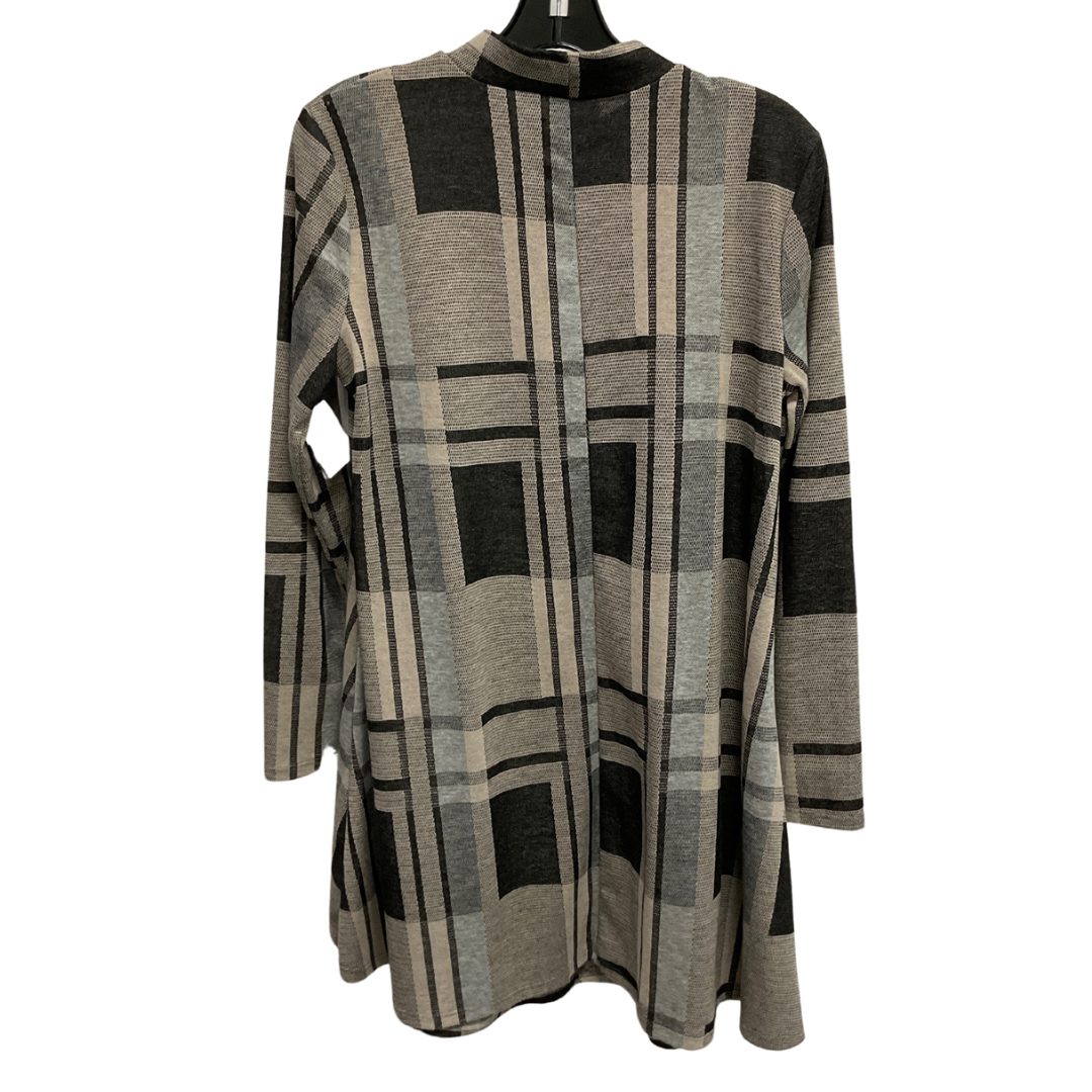 Tunic 3/4 Sleeve By Trixxi In Black & Grey, Size: M