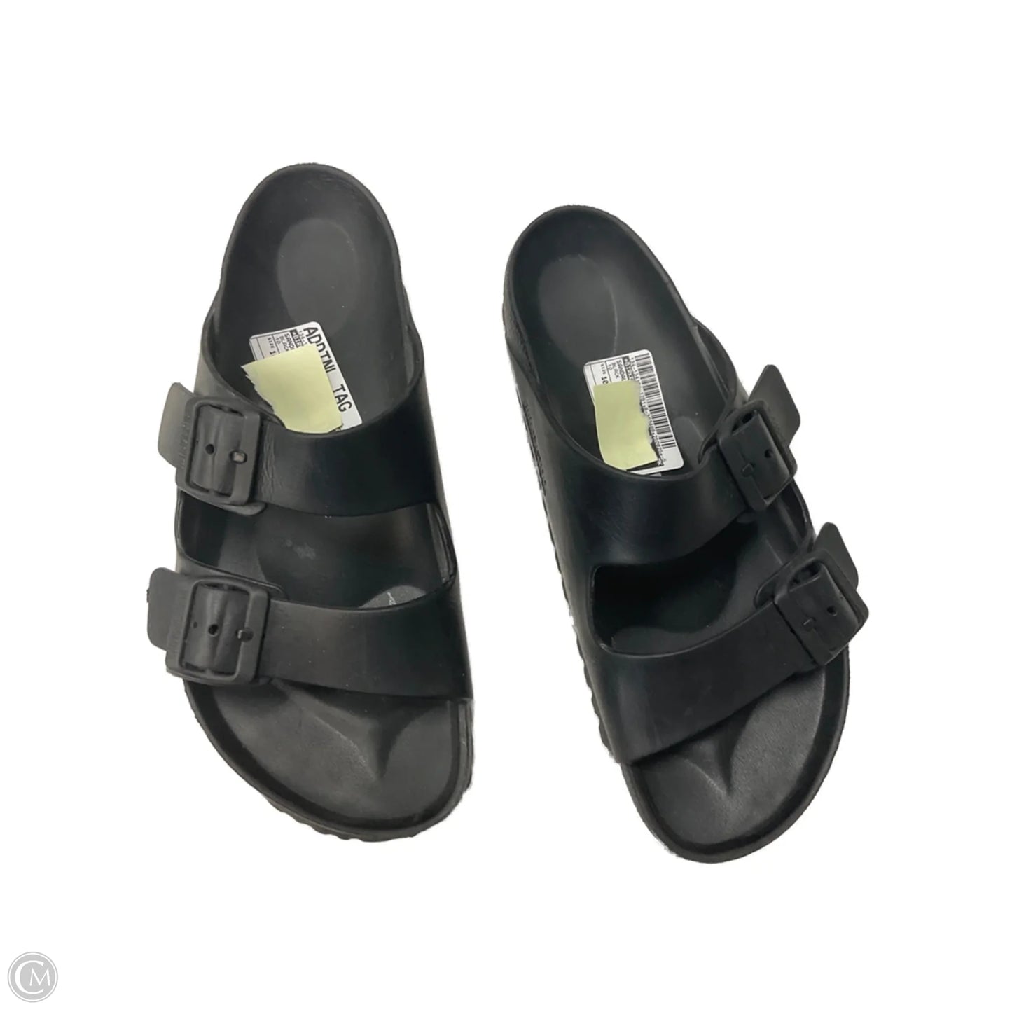 Sandals Flats By Birkenstock In Black, Size: 10