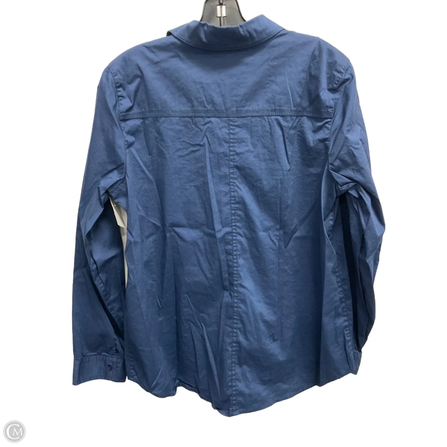 Blouse Long Sleeve By Chicos In Navy, Size: M