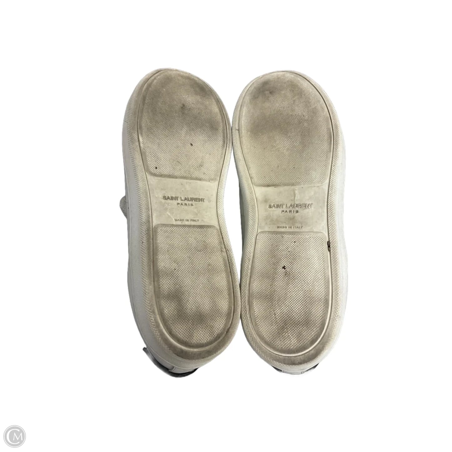 Shoes Luxury Designer By Yves Saint Laurent In White, Size: 8.5