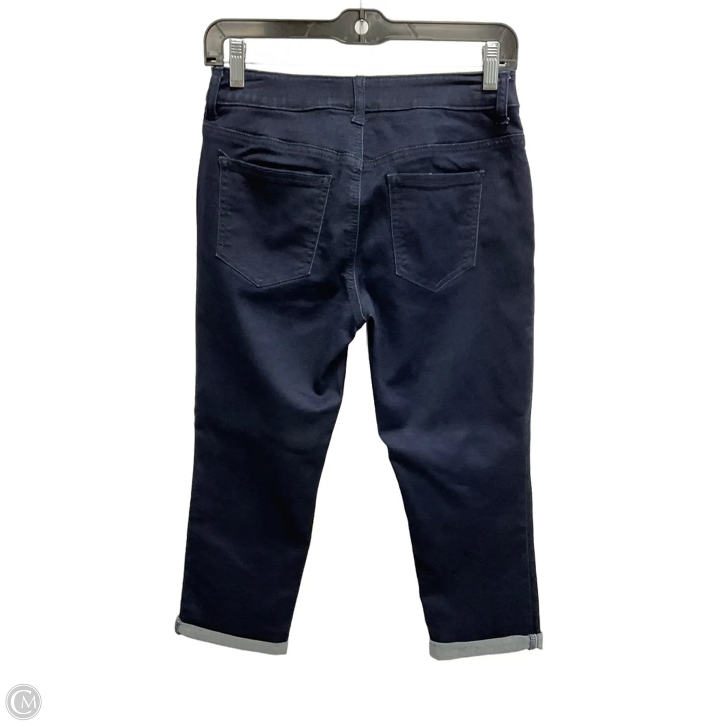 Jeans Cropped By Chicos In Blue Denim, Size: Xs