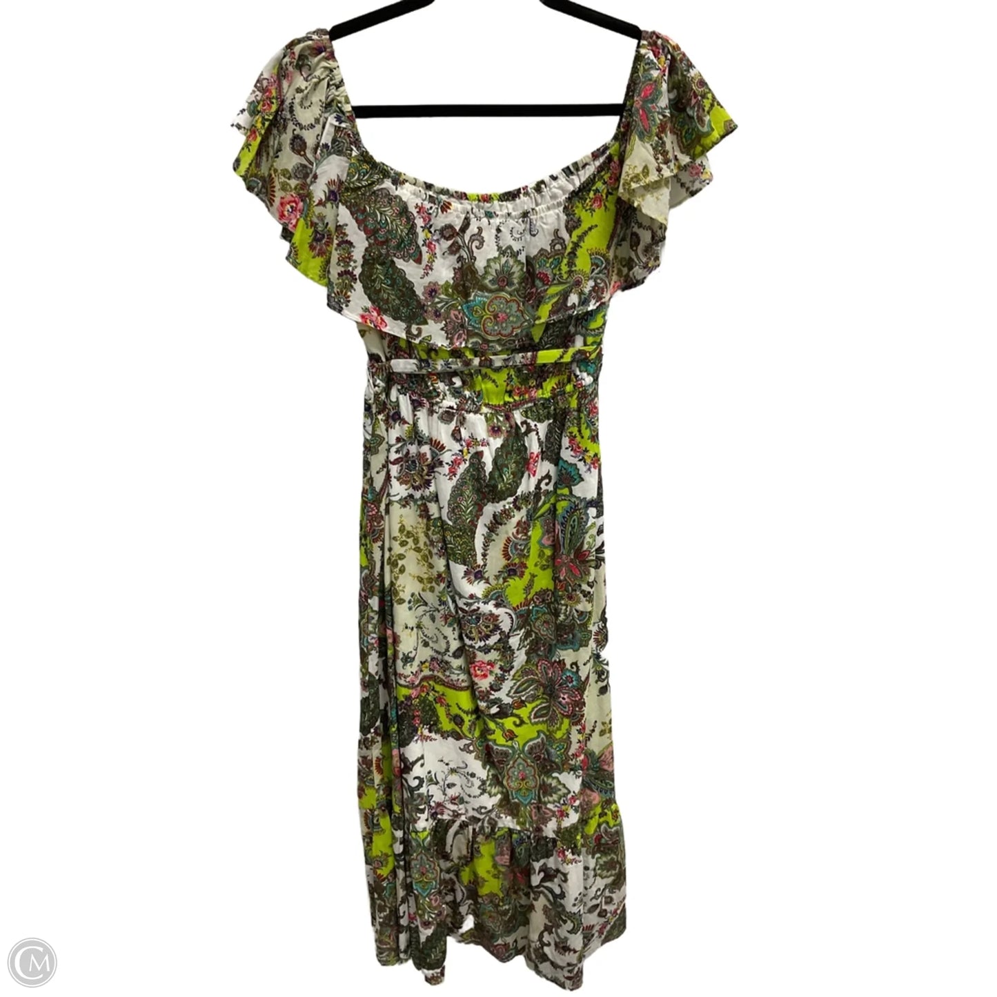 Dress Casual Midi By Grace Elements In Paisley Print, Size: Xl