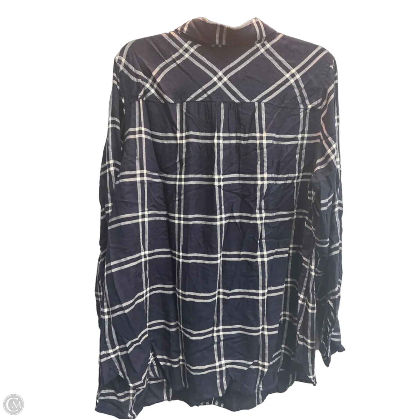 Top Long Sleeve By Talbots In Striped Pattern, Size: 1x