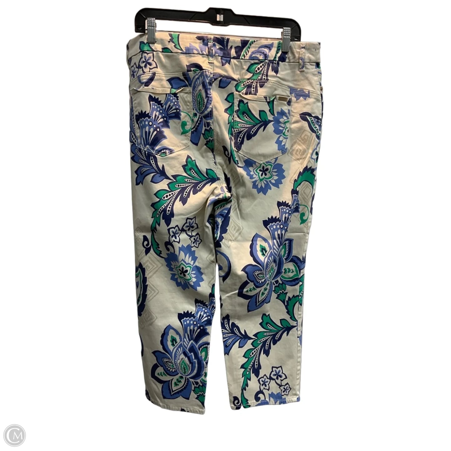 Jeans Straight By Chicos In Paisley Print, Size: L