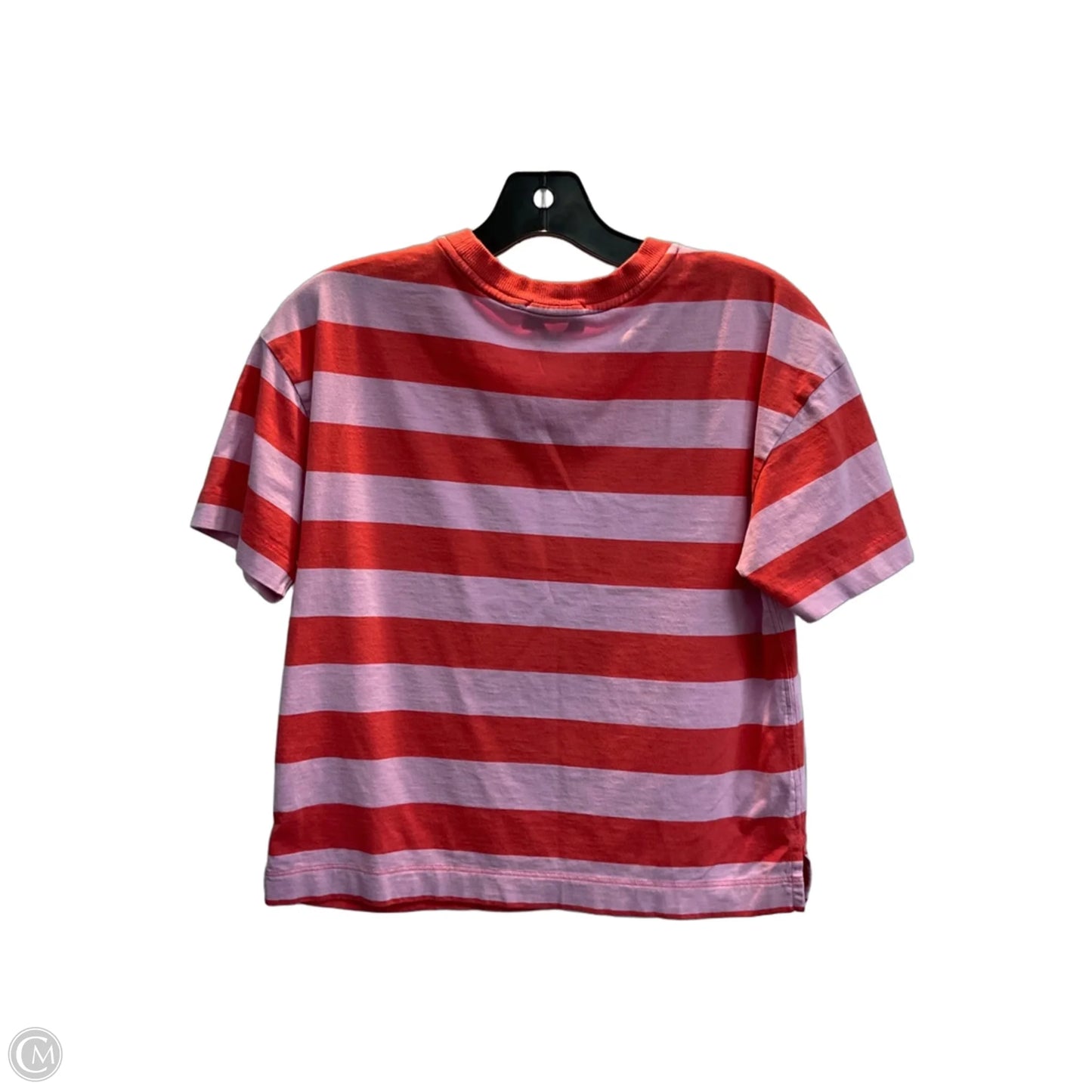 Top Short Sleeve By Evereve In Striped Pattern, Size: Xs